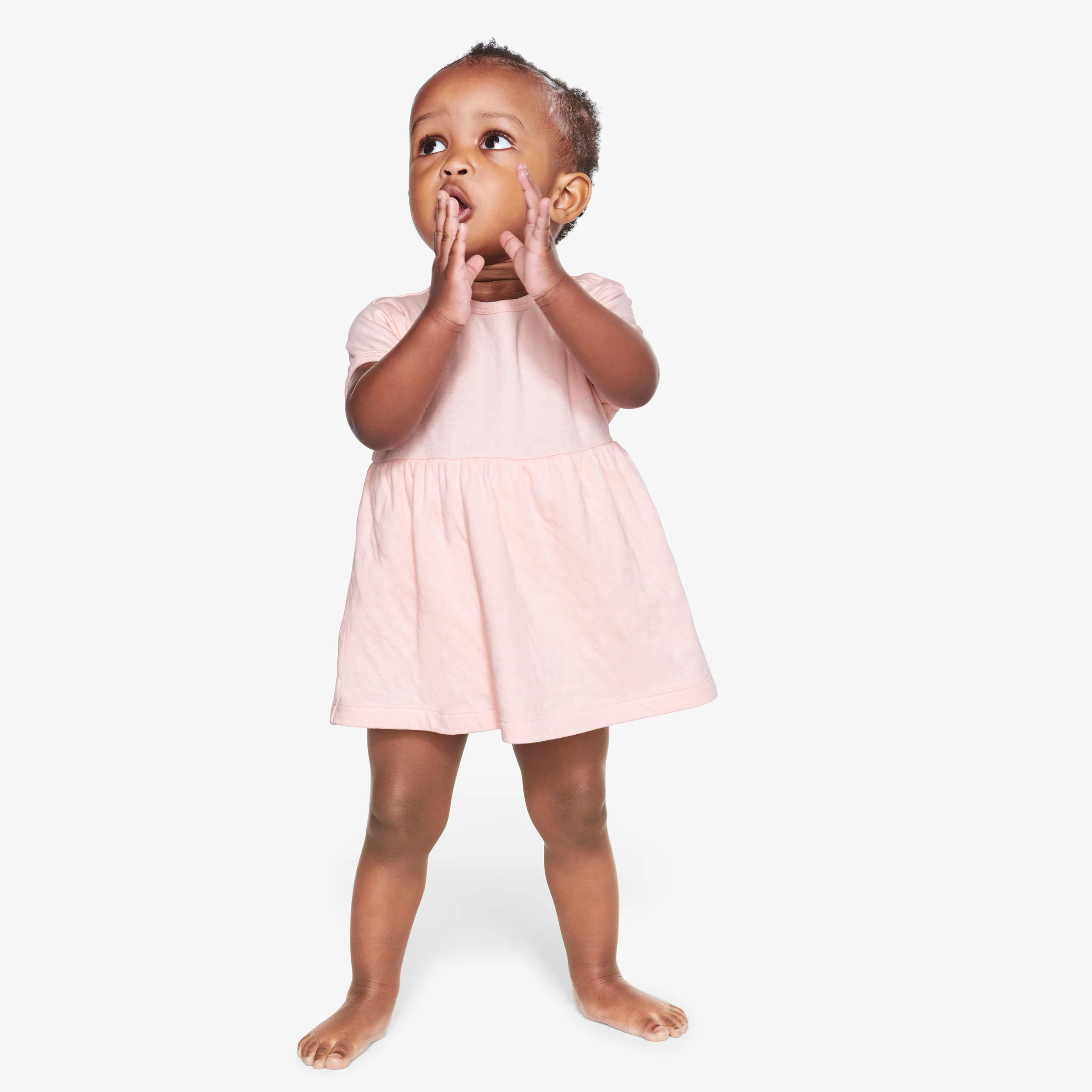 Pointelle babysuit dress
