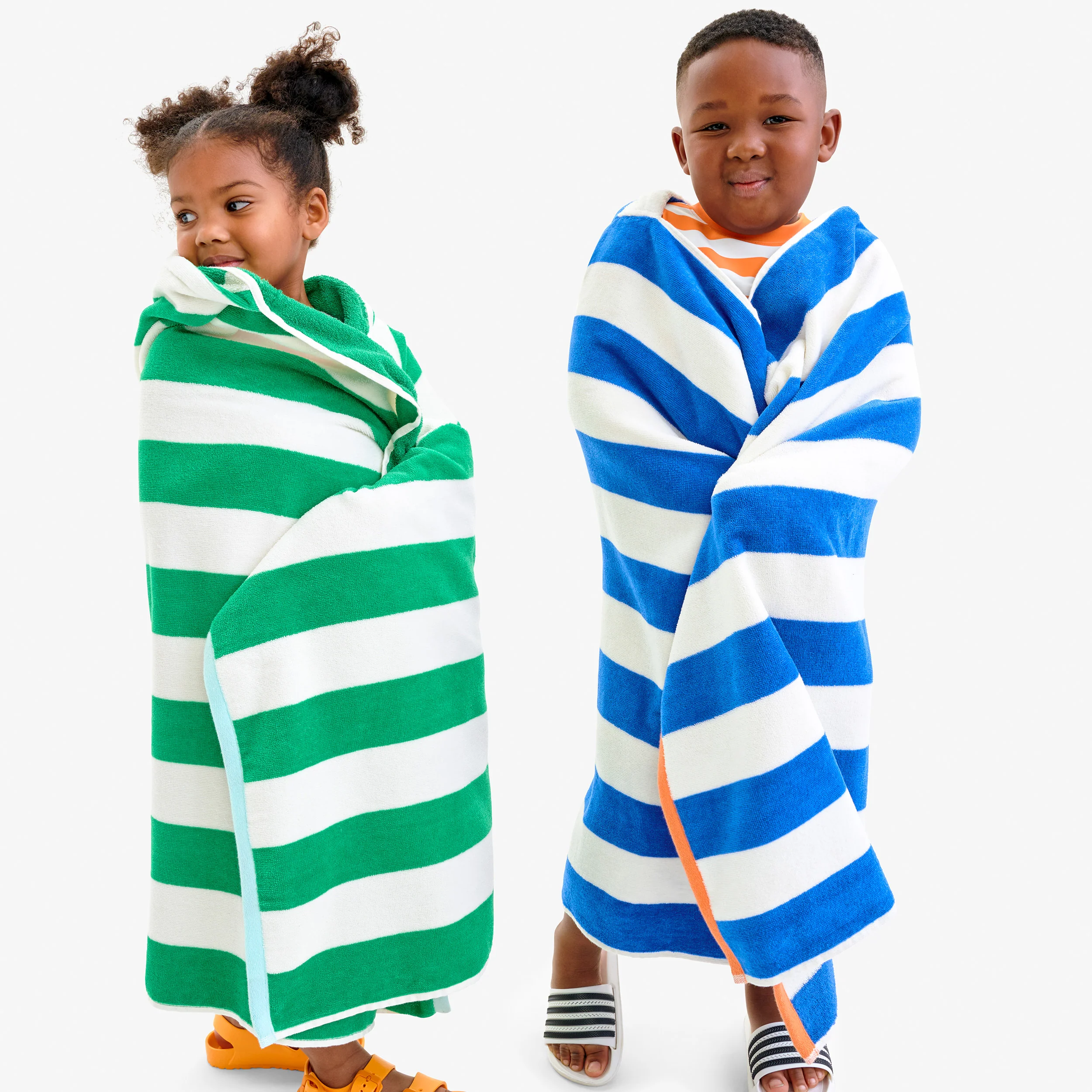 Kids stripe hoodie towel