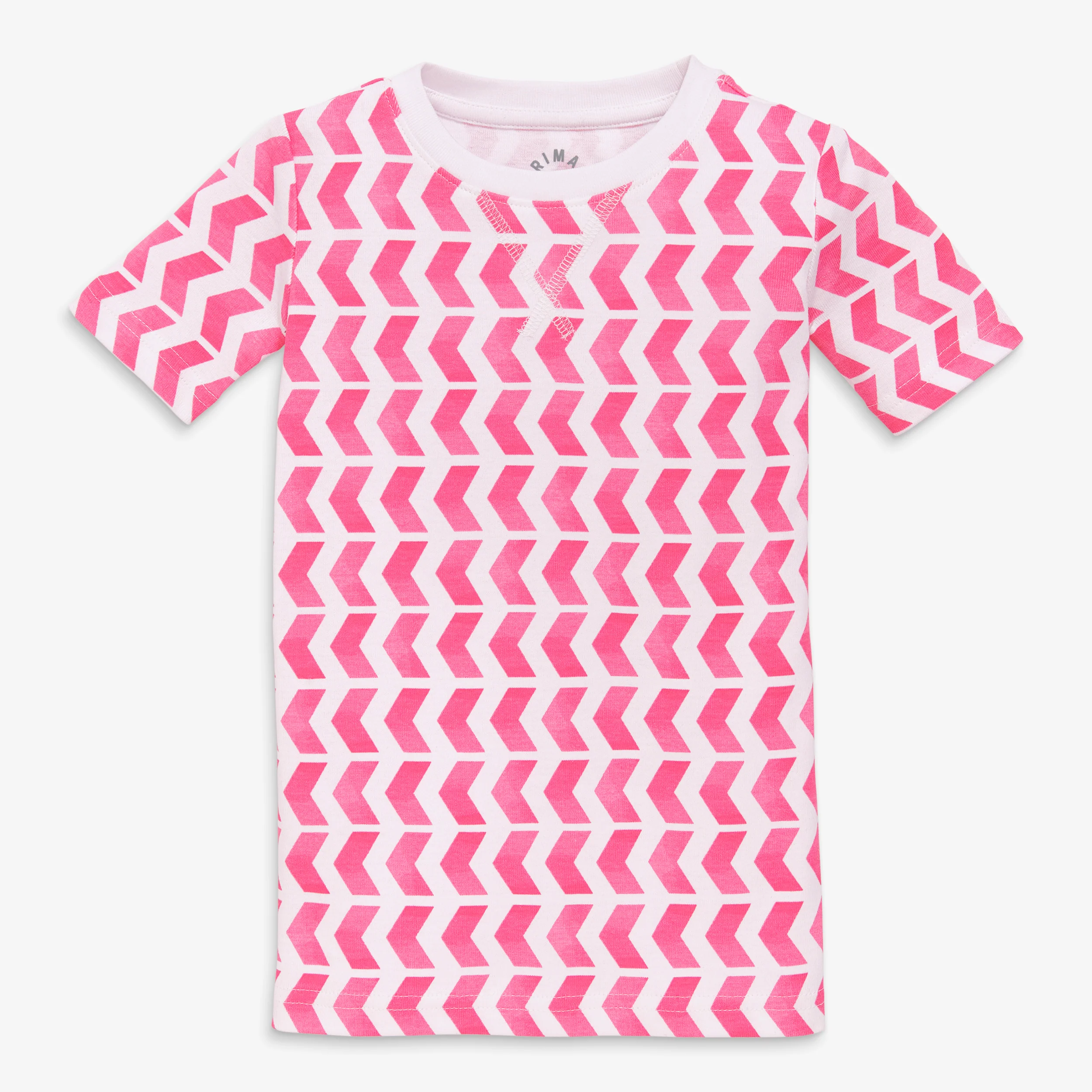 Kids organic short sleeve pj top in tile