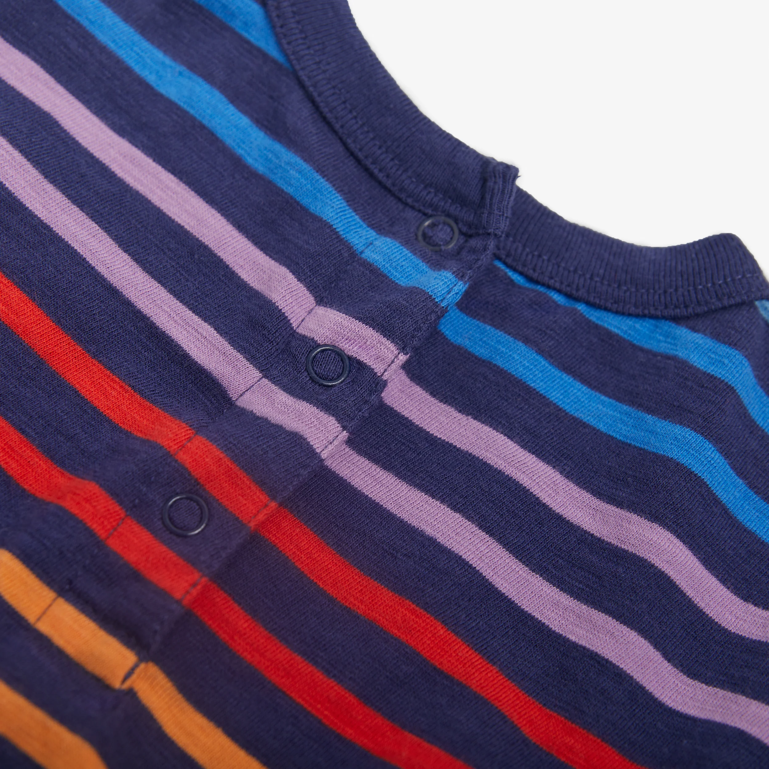 Baby pocket shortie in double rainbow stripe