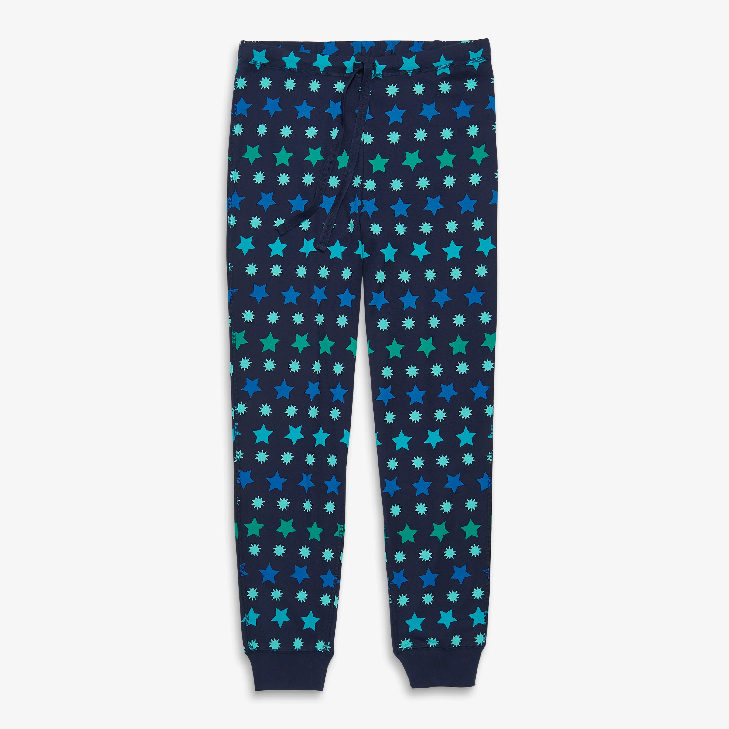 Adult organic pj pant in snowflake stars (unisex fit)