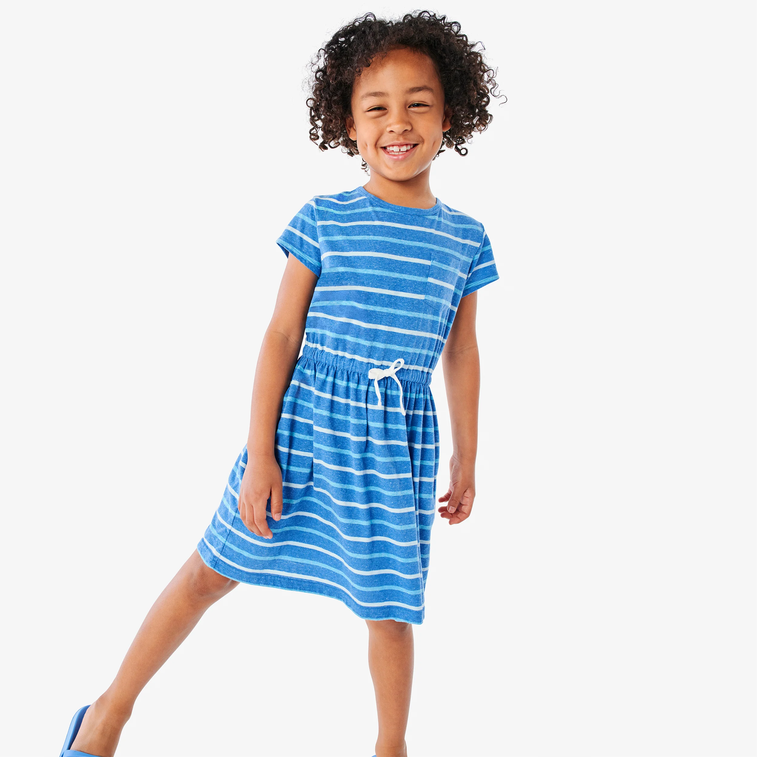 Kids drawstring dress in heathered stripe 1 13798-kids-drawstring-dress-in-heathered-stripe-1.webp