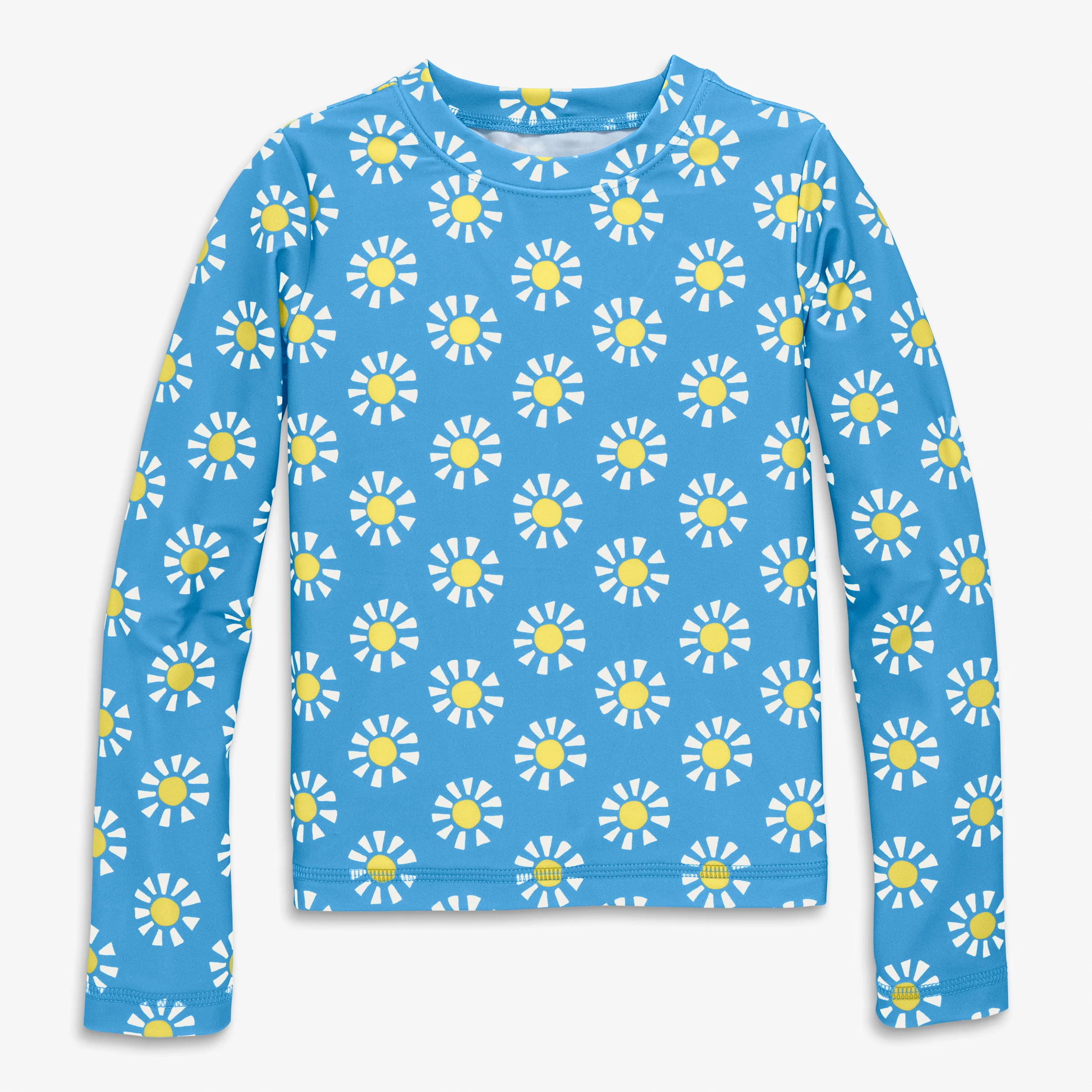 Kids long sleeve swim top in cutout suns