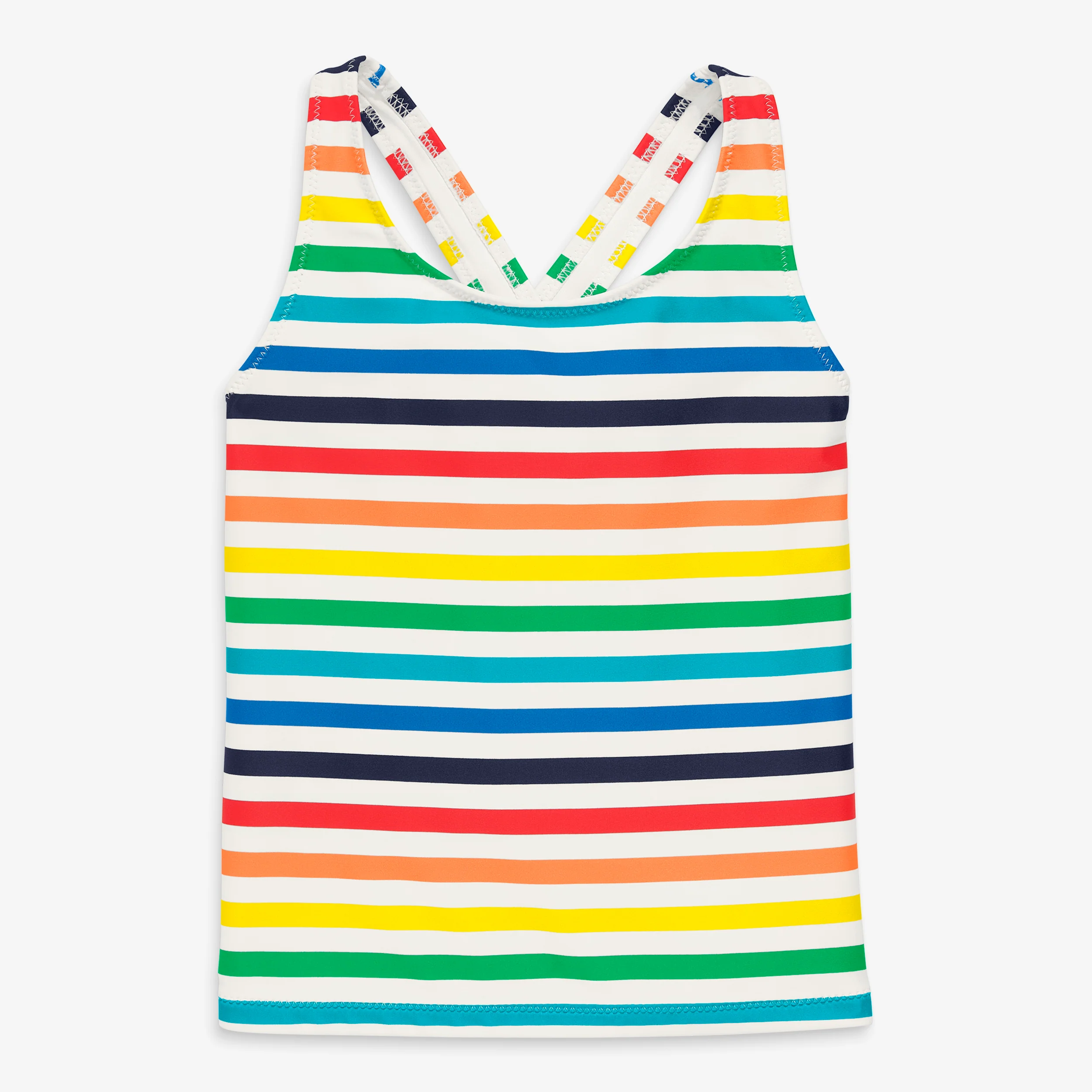 Kids swim top in rainbow stripe
