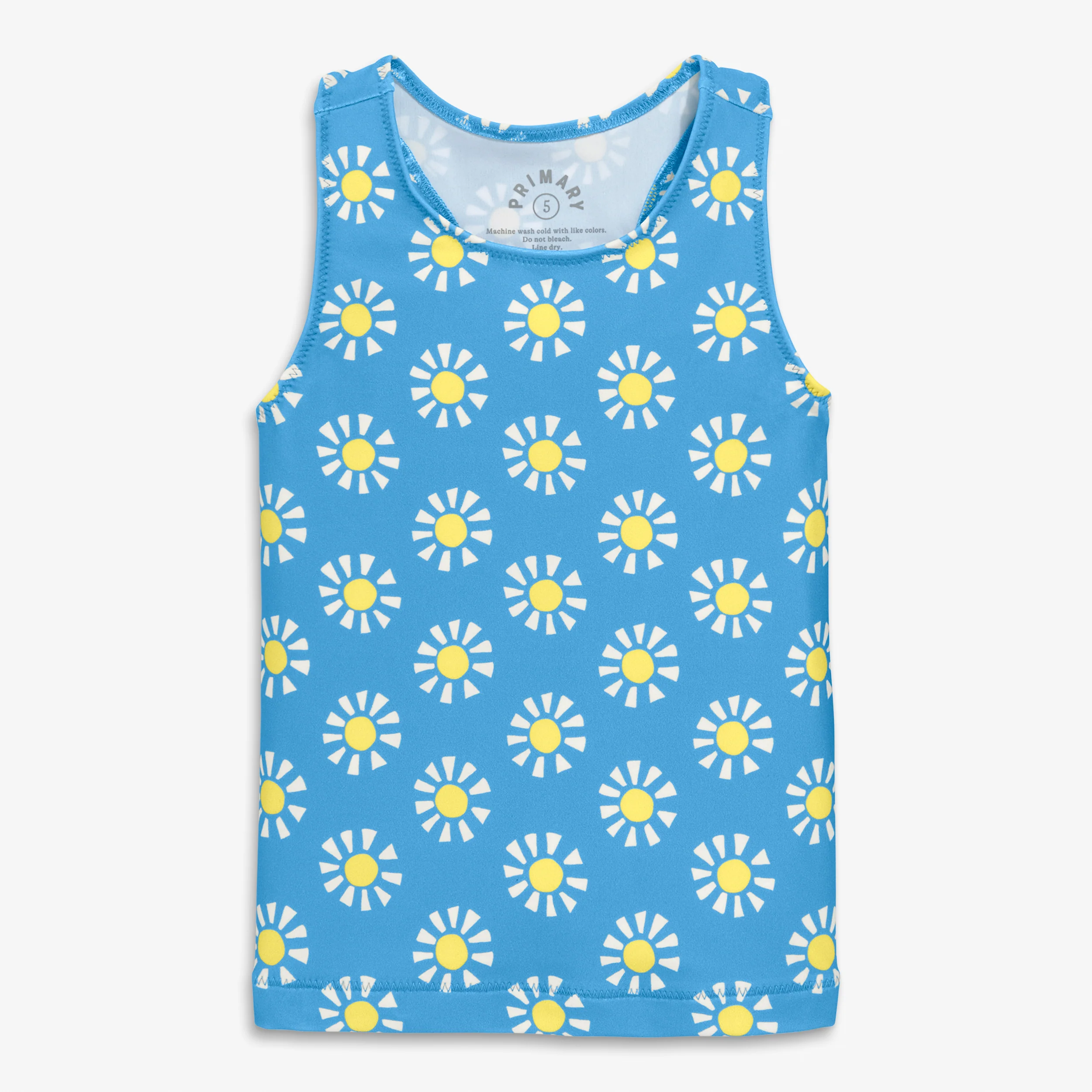 Kids swim tank in cutout suns