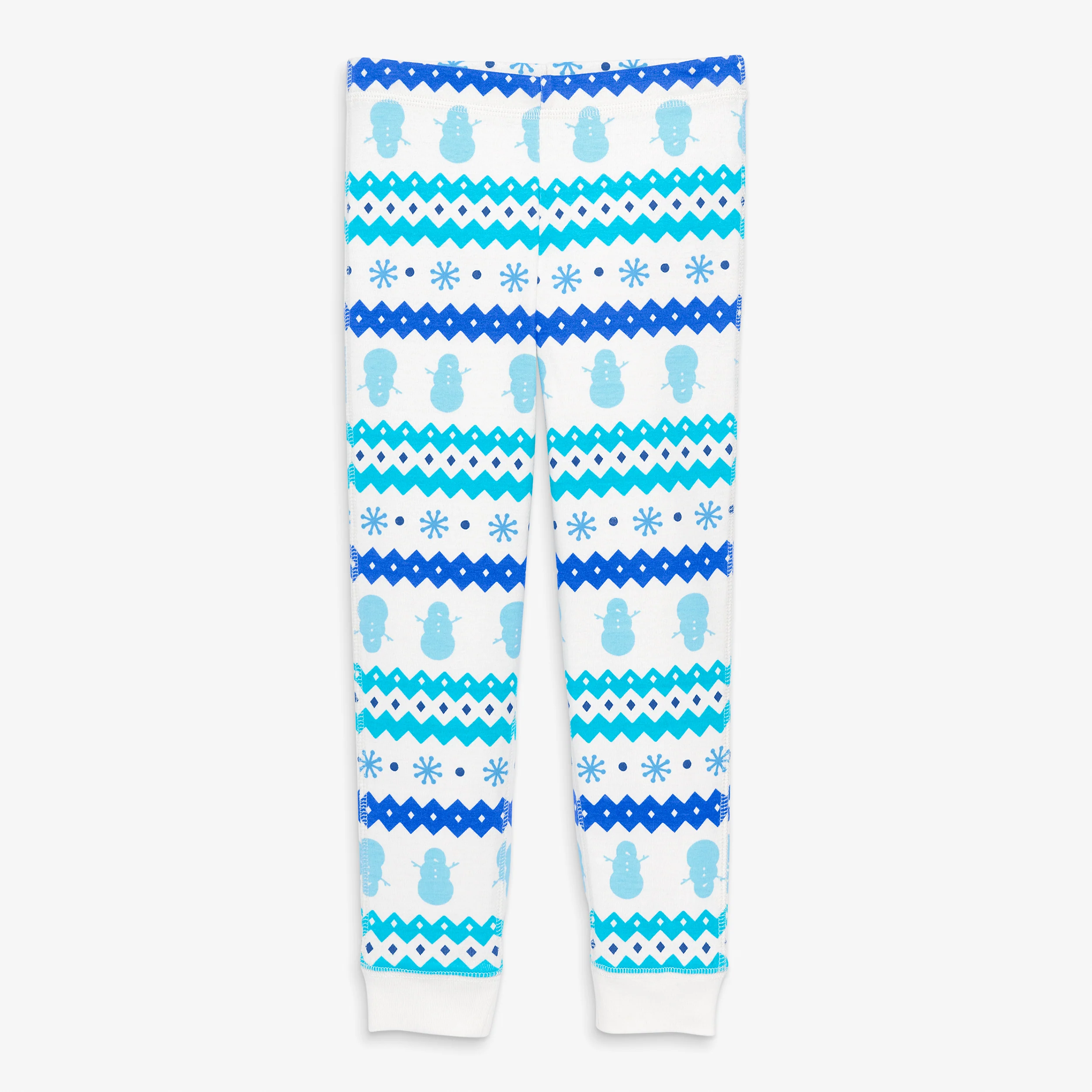 Kids organic pj pant in frosty fair isle