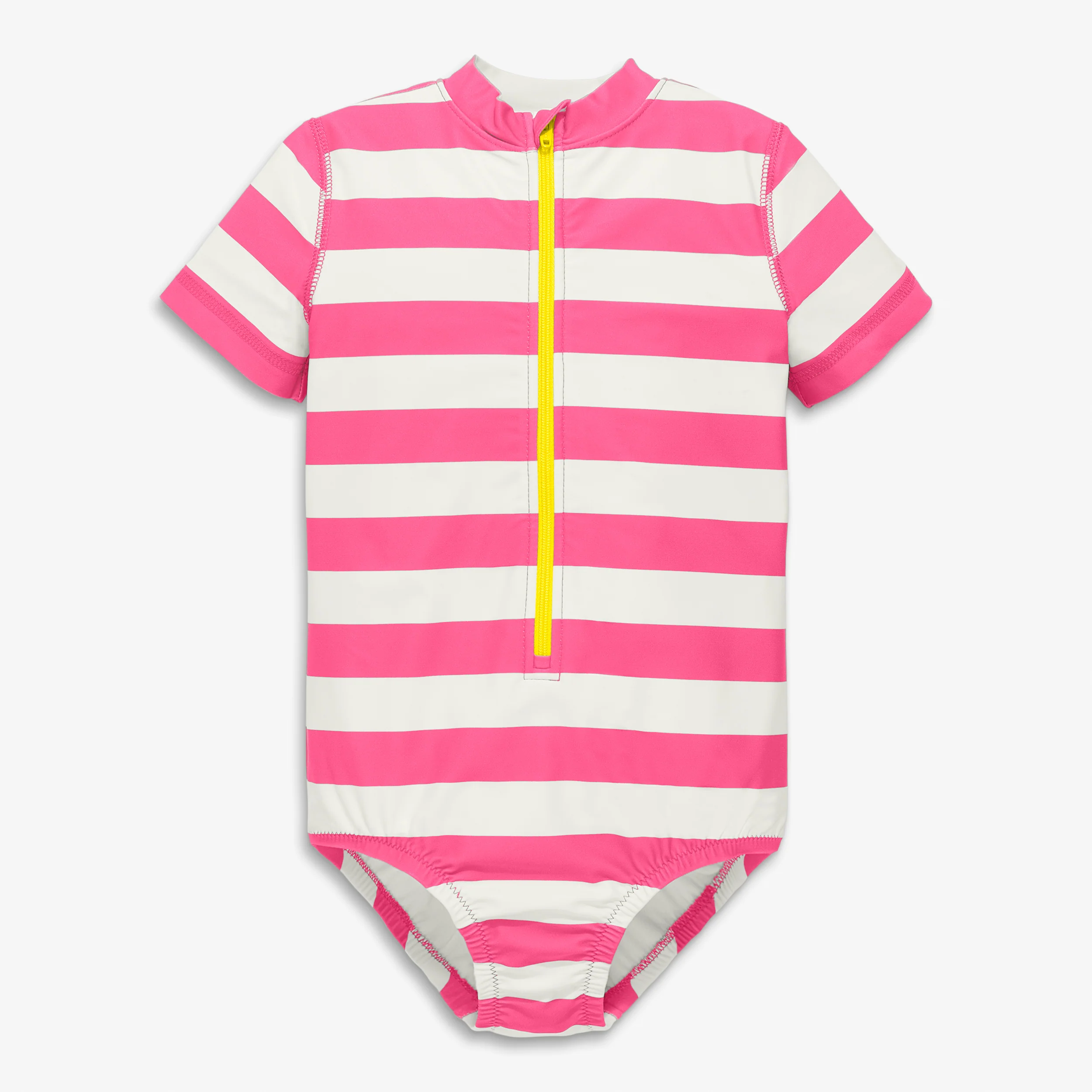 Kids short sleeve one-piece rash guard in stripe