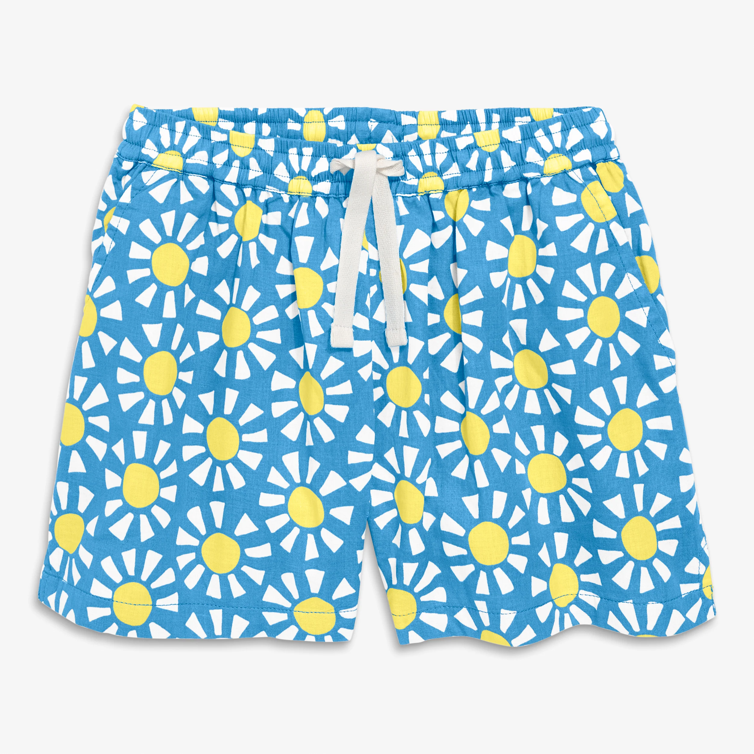 Kids beach short in cutout suns