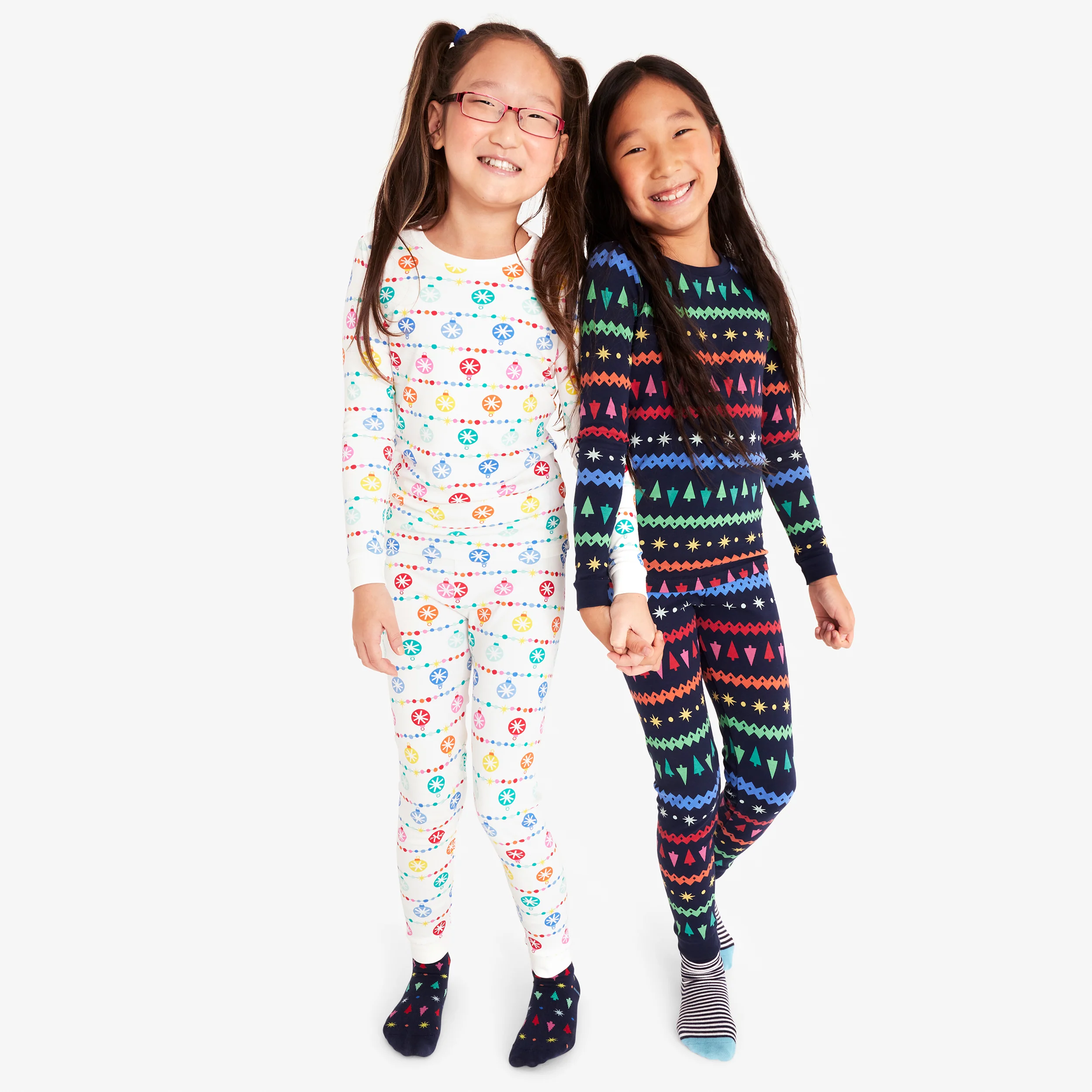Kids organic pj pant in confetti lights