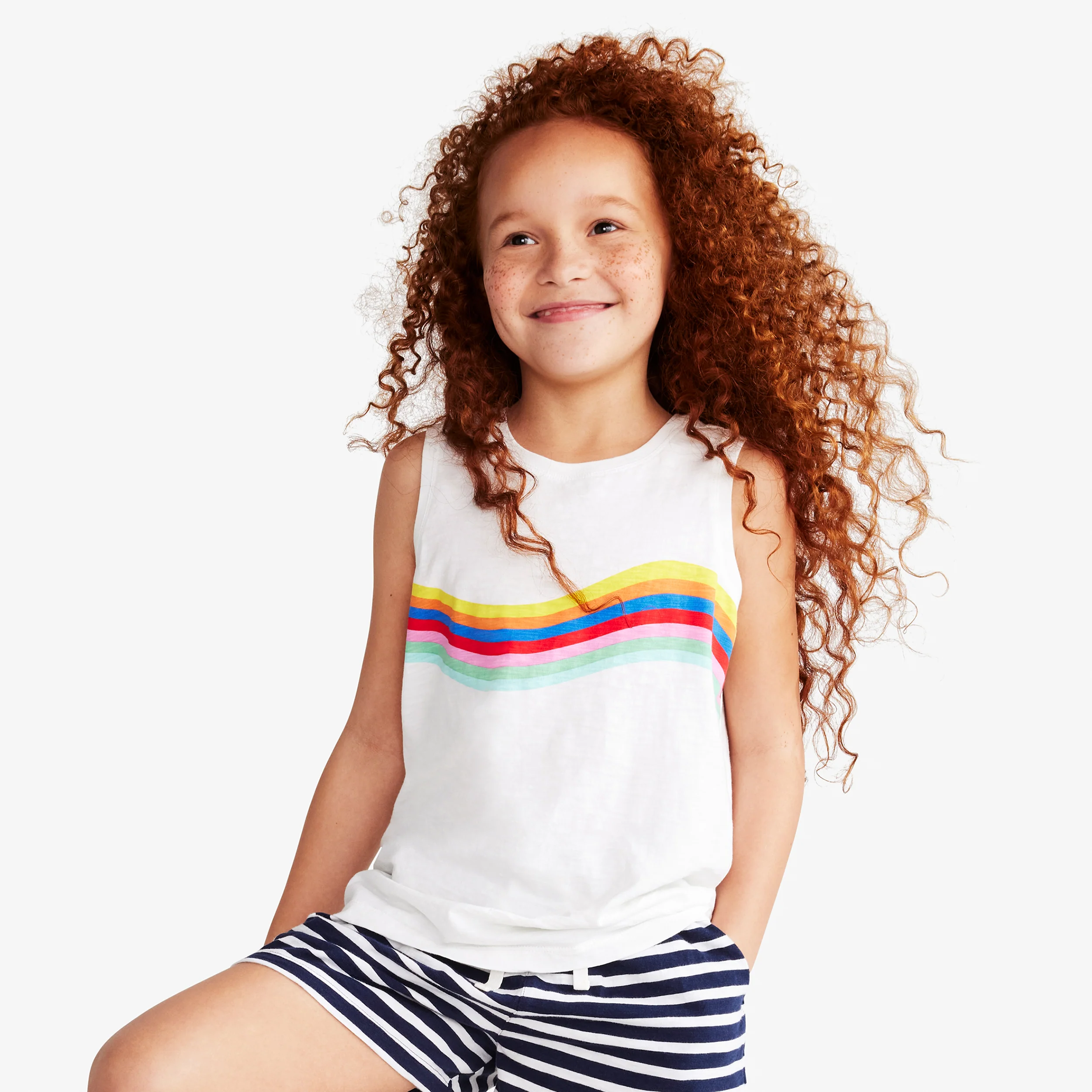 Kids rainbow banner wave tank