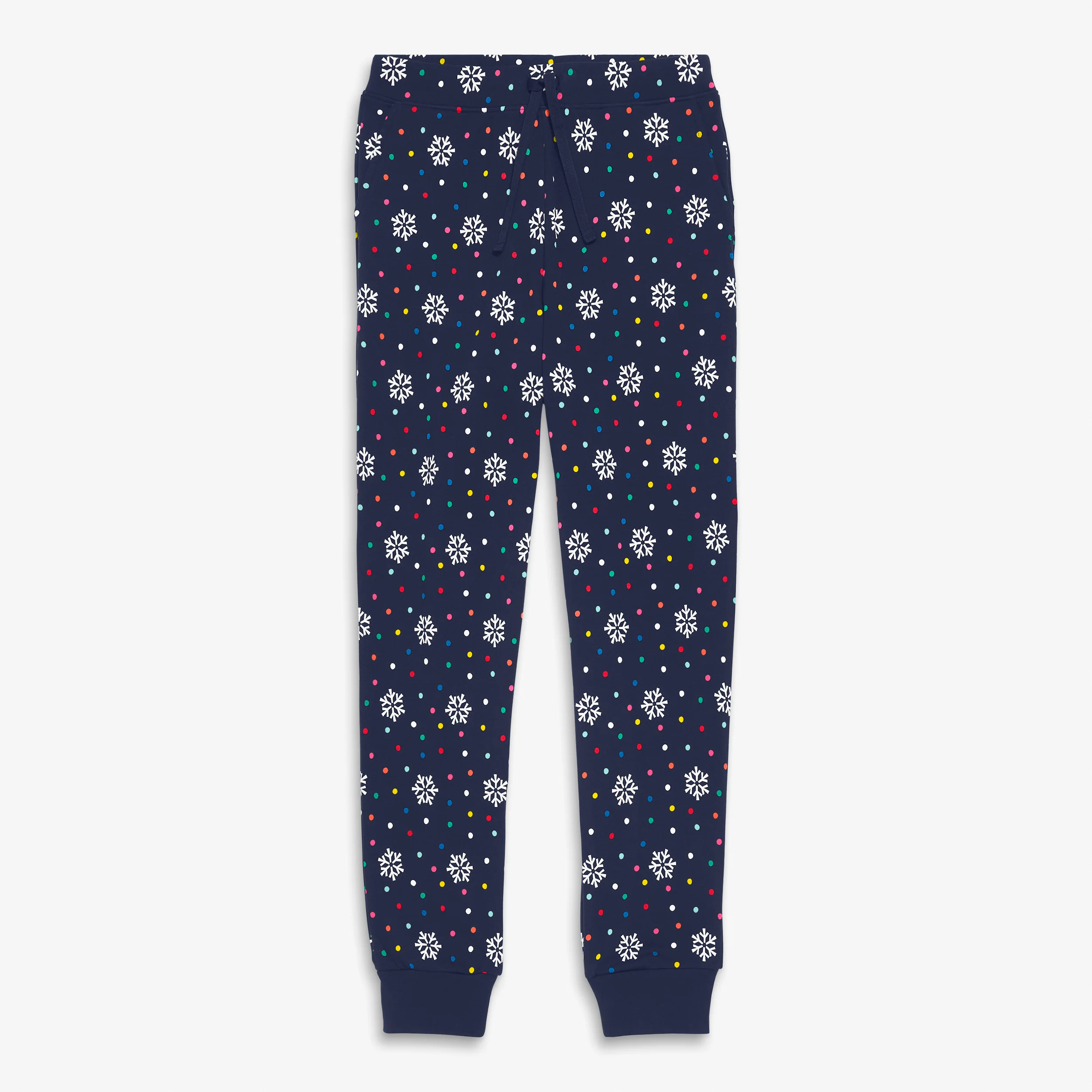 Adult organic pj pant in rainbow snow day (unisex fit)