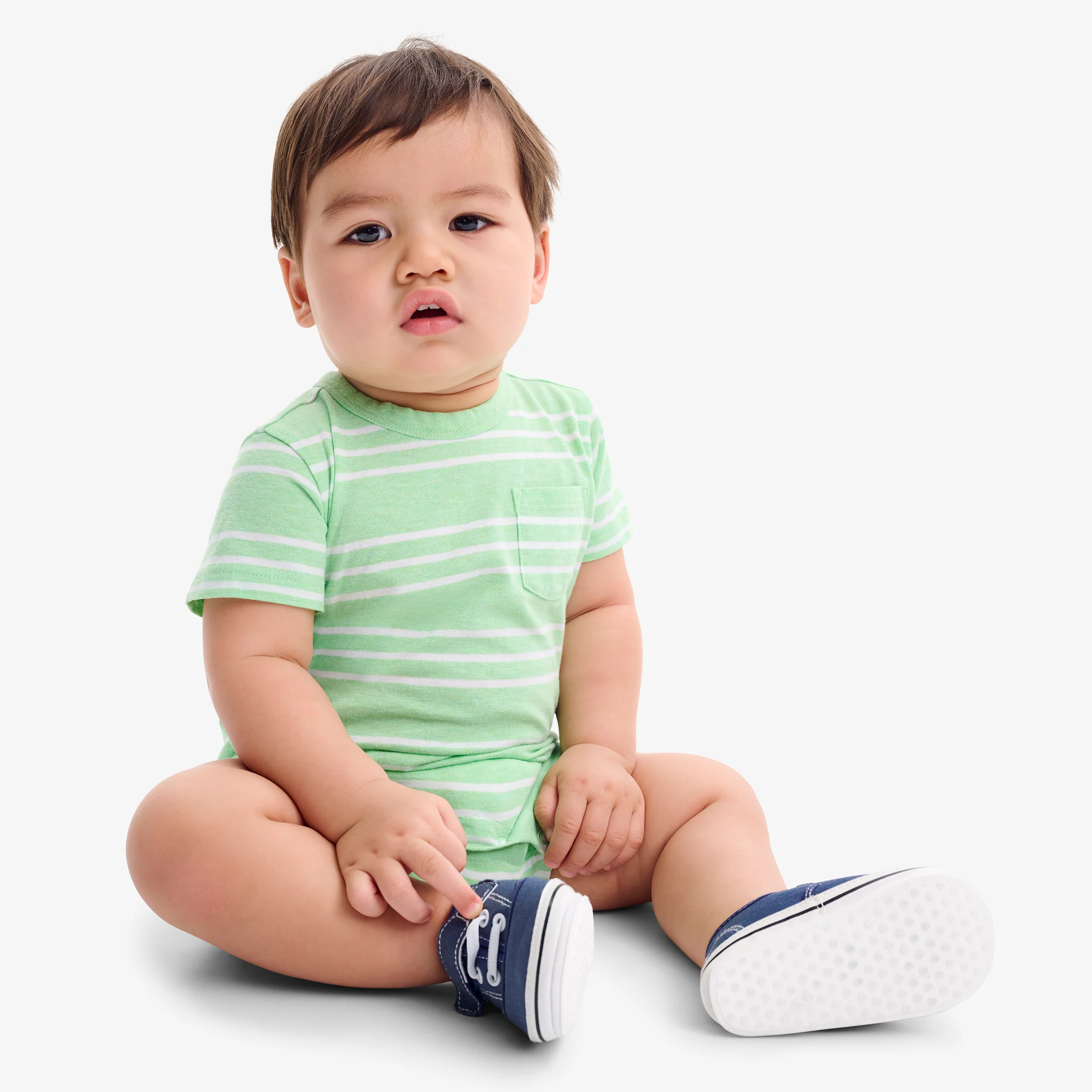Baby heathered pocket shortie in stripe 1 16484-baby-heathered-pocket-shortie-in-stripe-1.webp