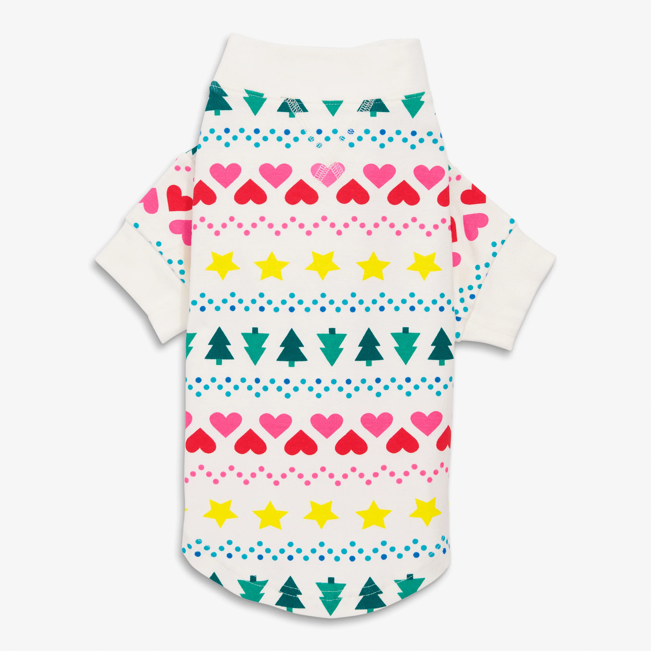 Pet organic pj top in fair isle