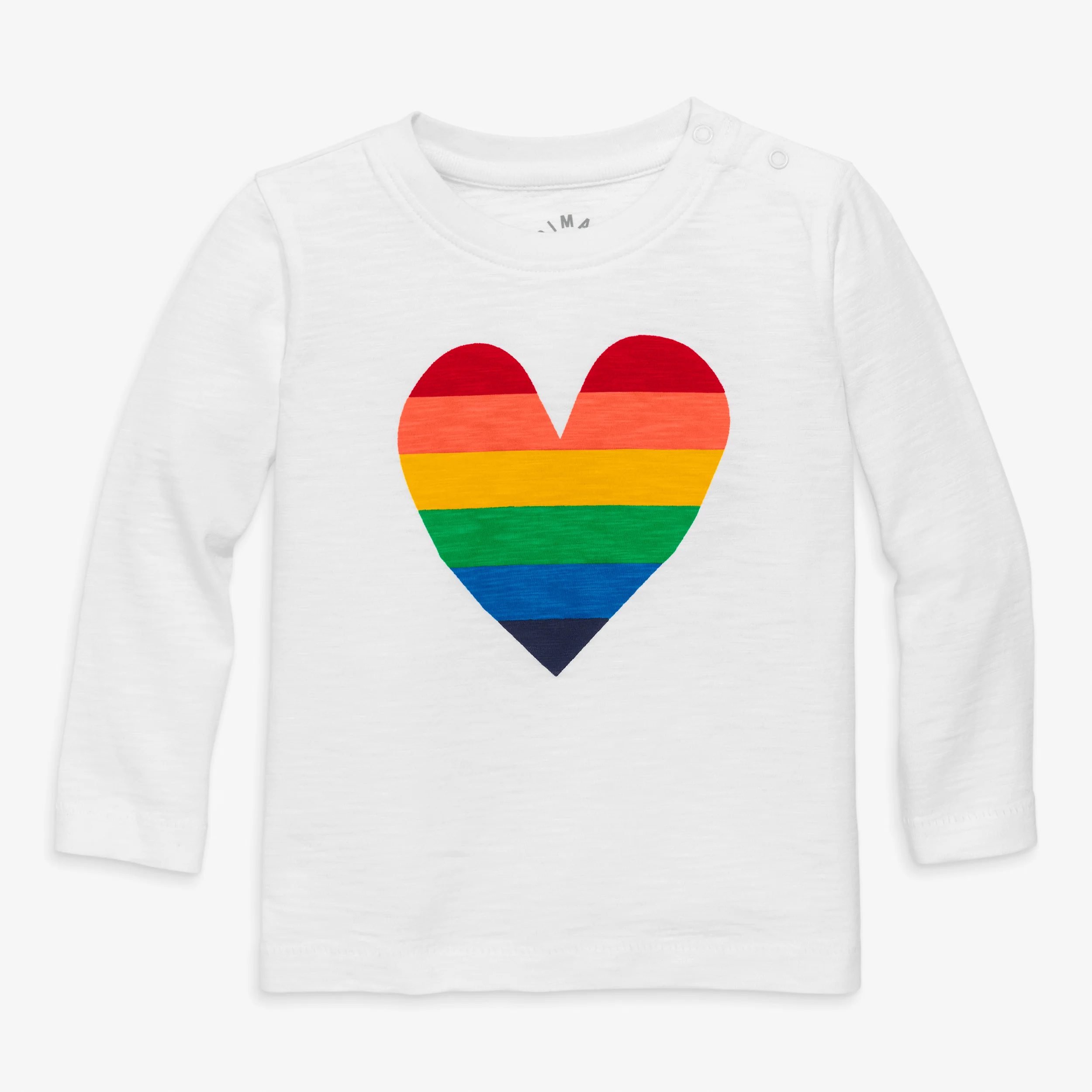 Baby long sleeve rainbow heart tee