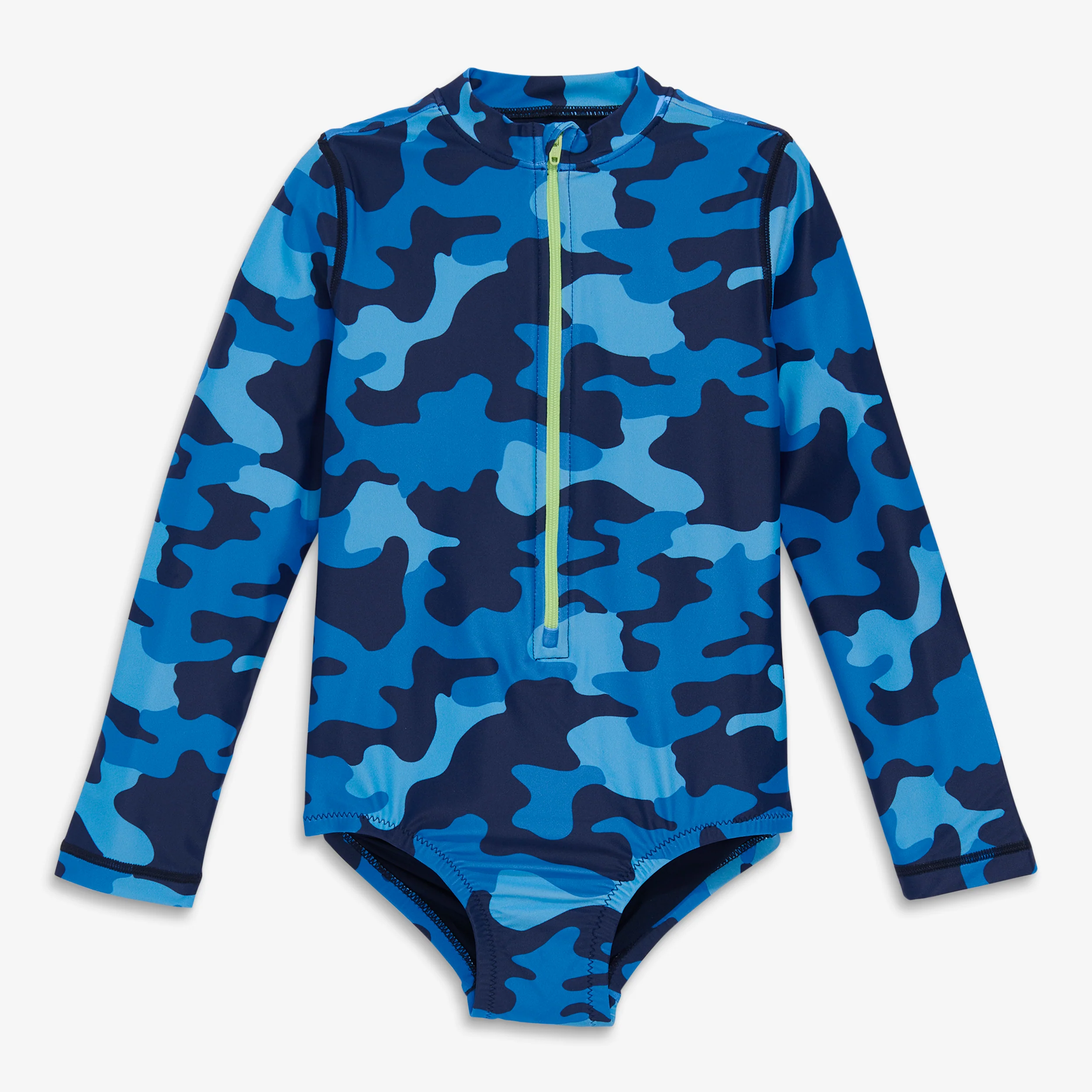Kids one-piece rash guard in camo