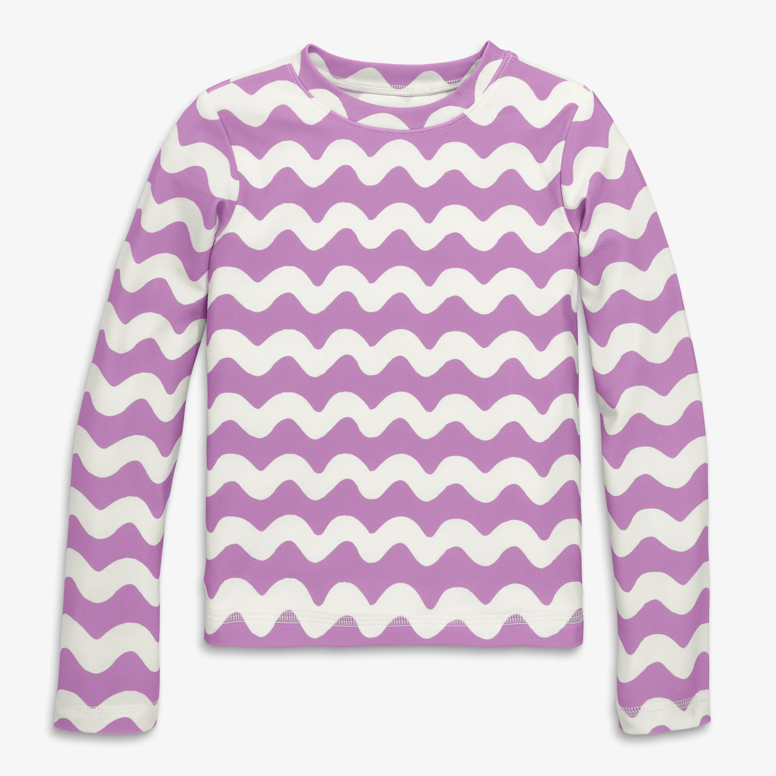 Kids long sleeve swim top in waves