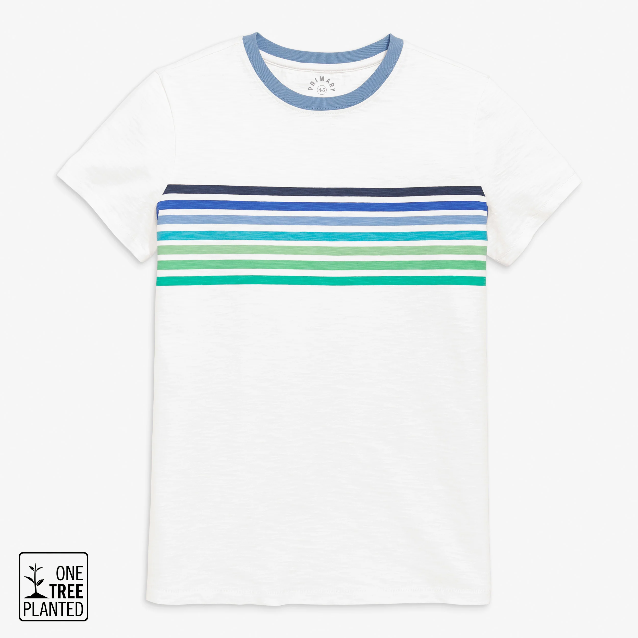 Adult slim fit banner tee in ocean stripes (unisex fit)