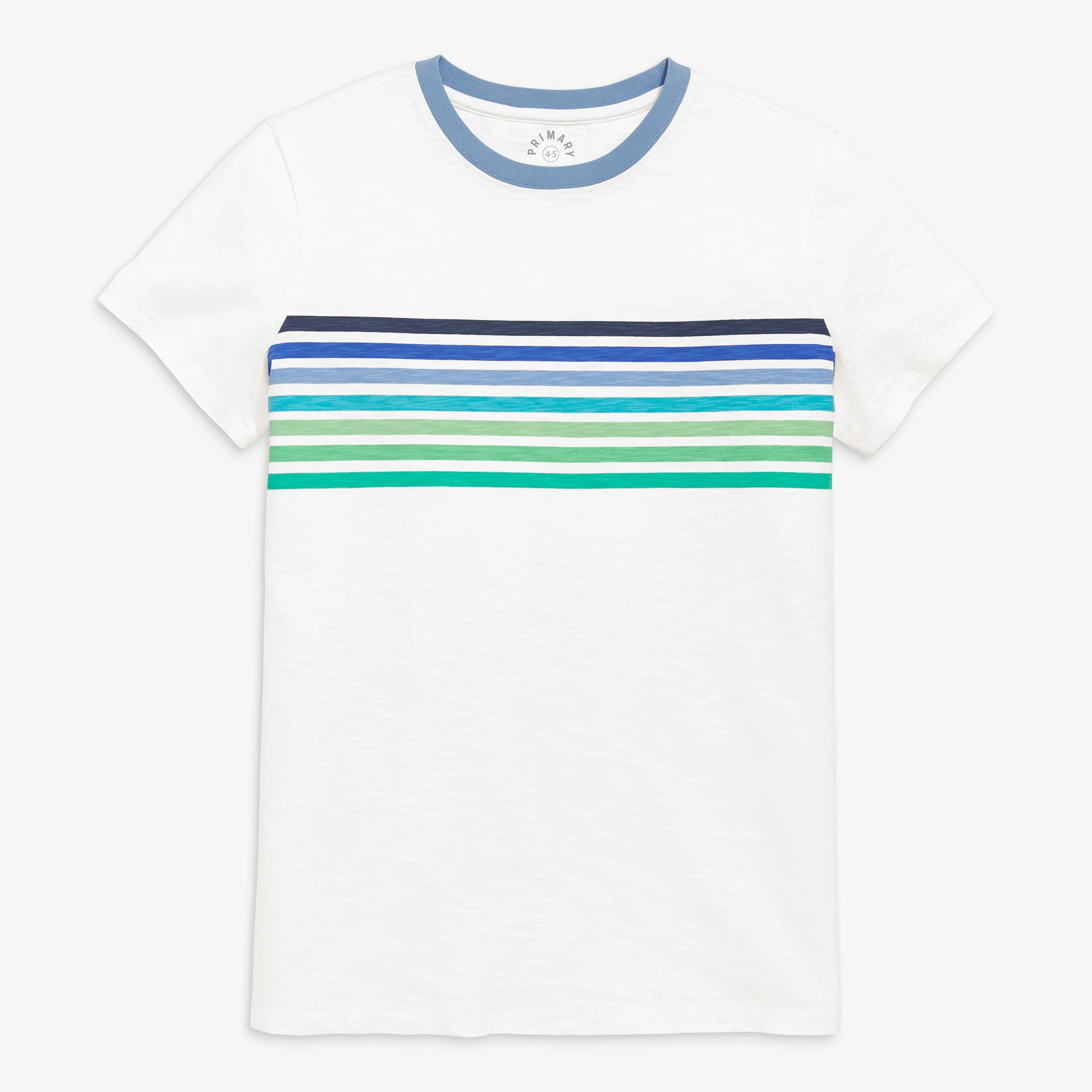 Adult slim fit banner tee in ocean stripes (unisex fit)