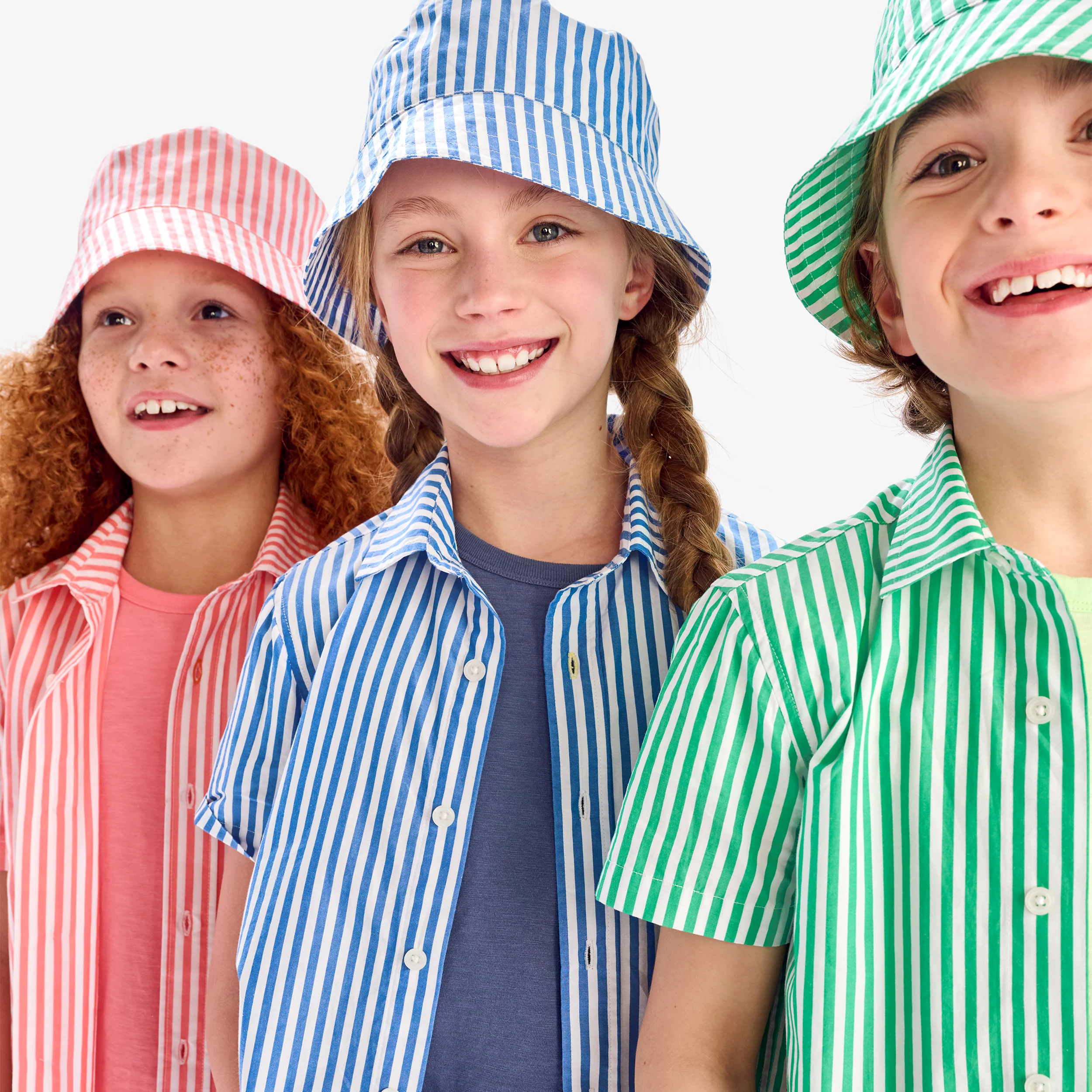 Kids short sleeve button down in stripe