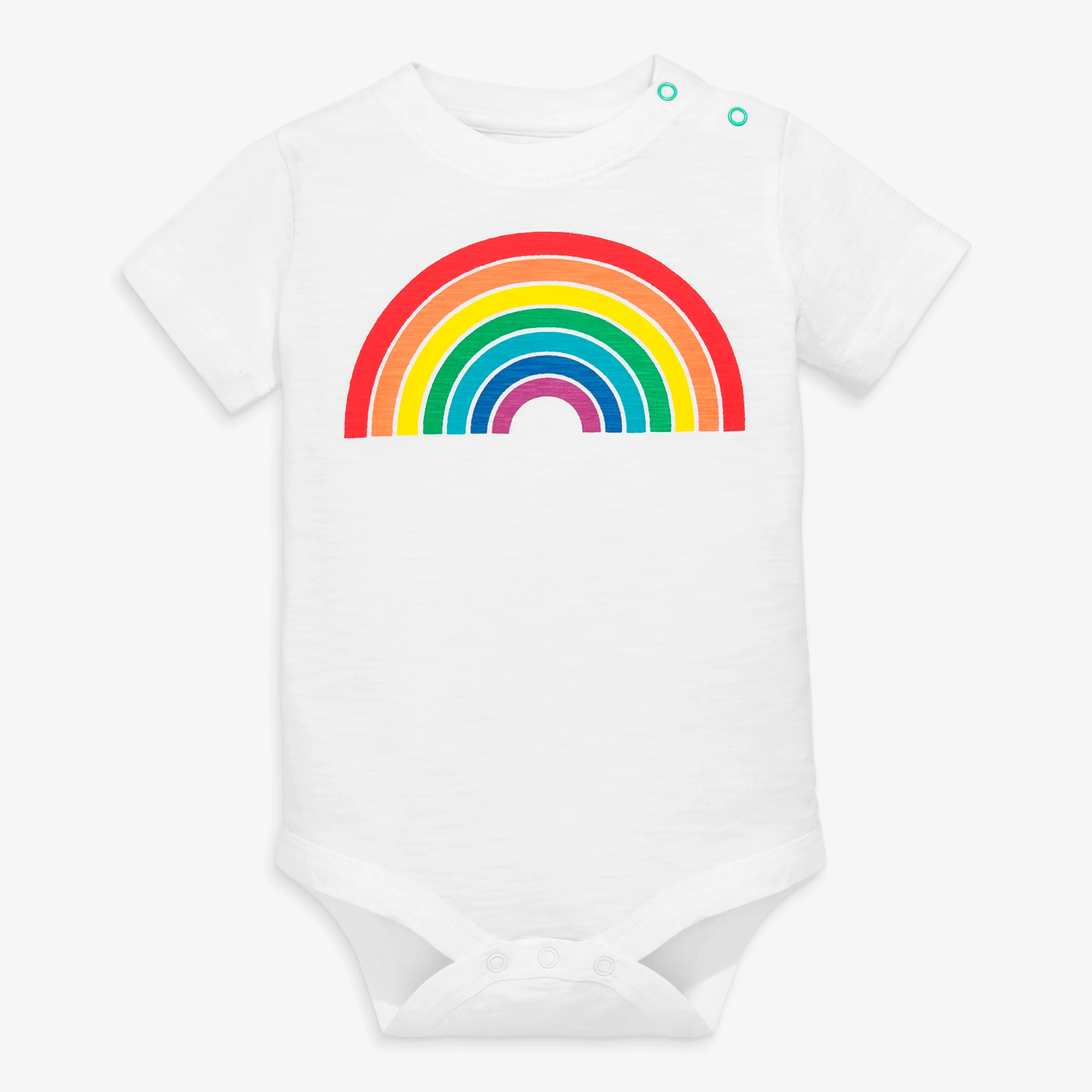 Short sleeve babysuit in rainbow graphic