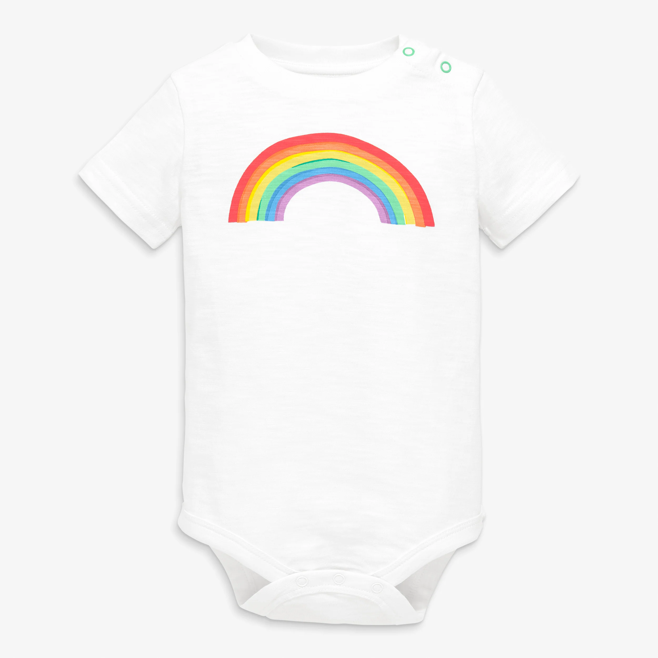Short sleeve painted rainbow babysuit