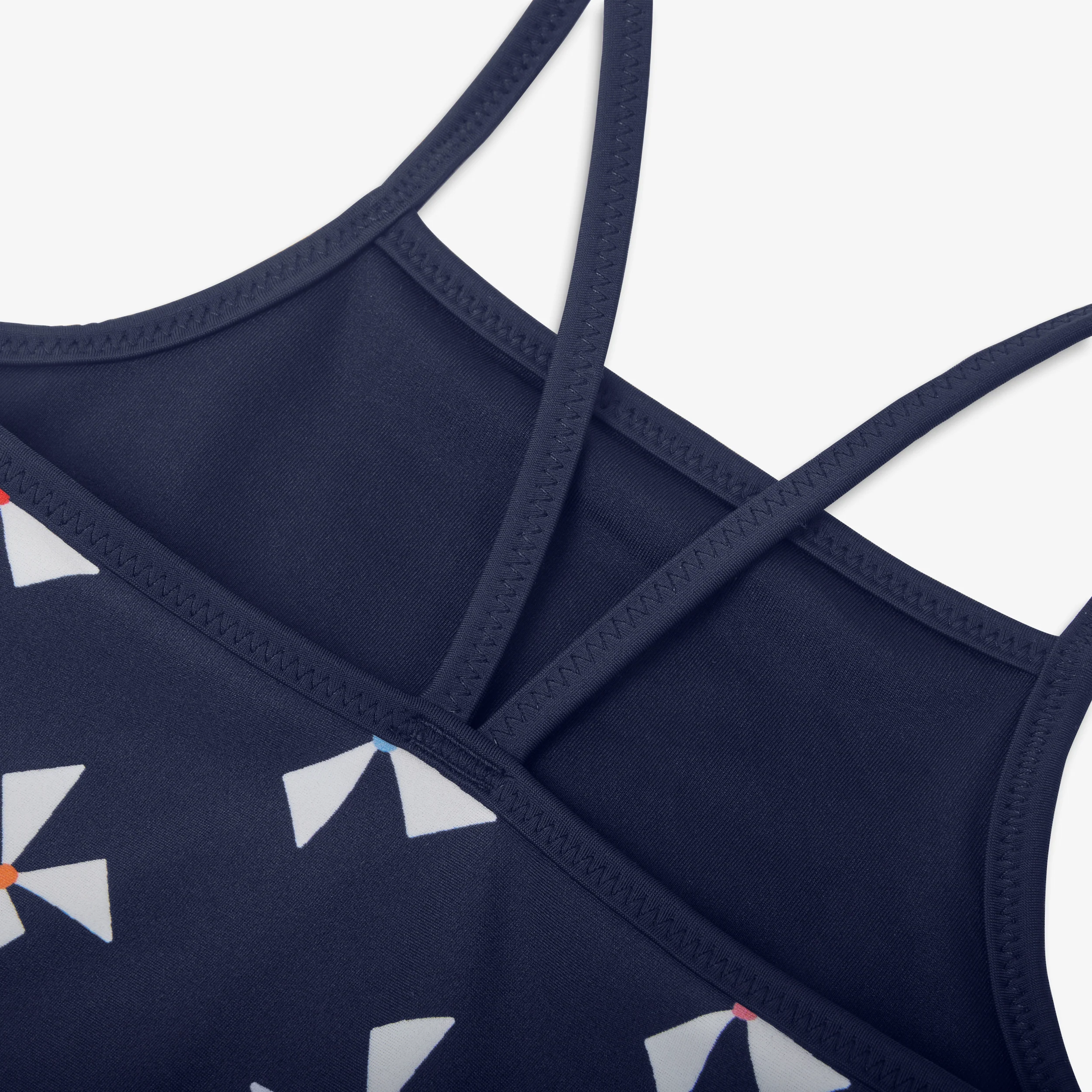 Kids swimsuit in rainbow pinwheels