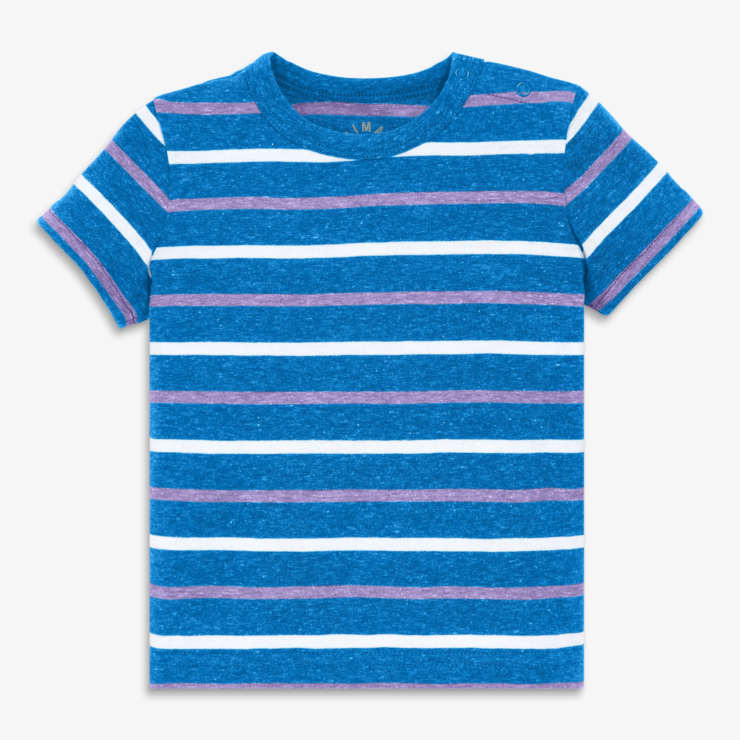 Baby heathered multi-stripe tee