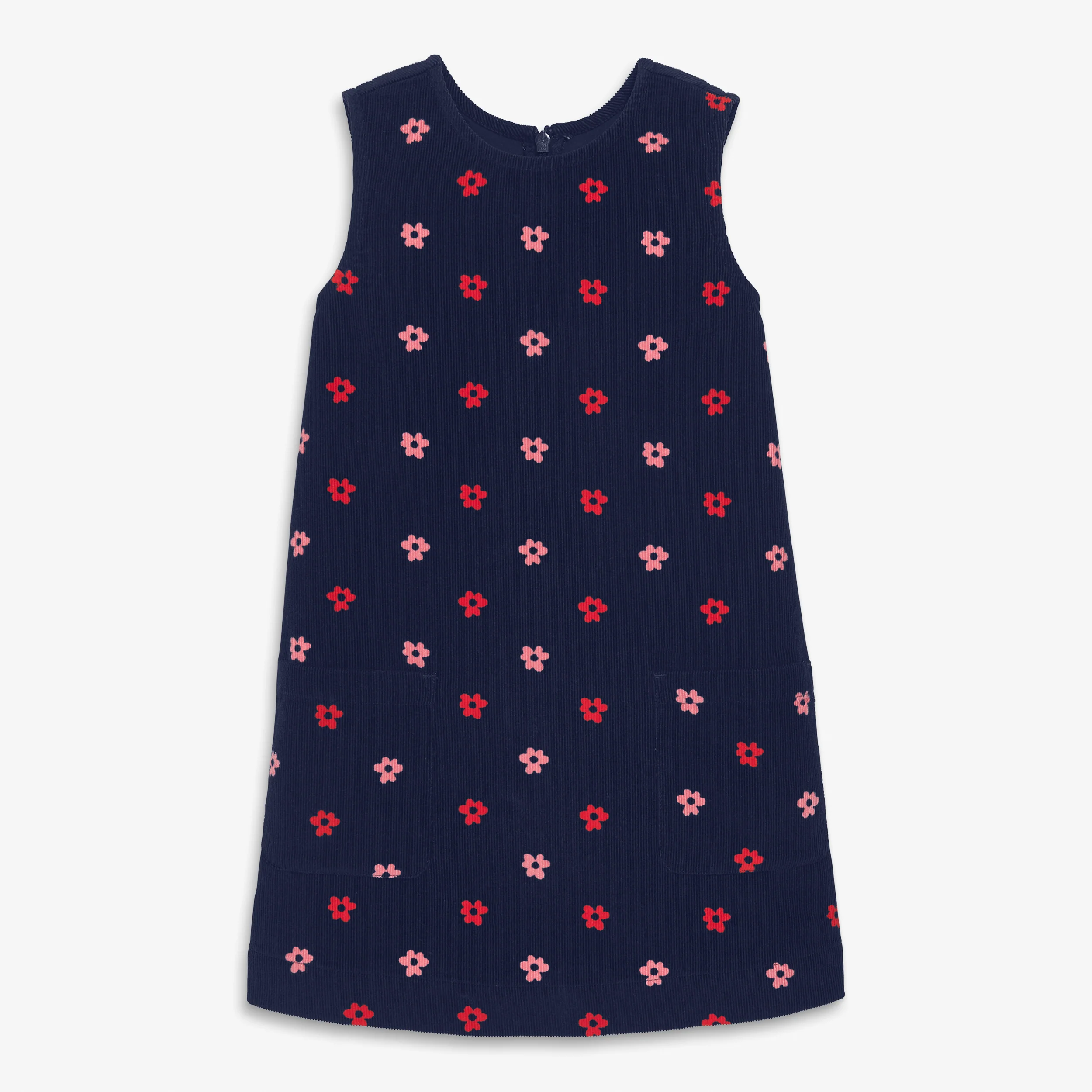 Kids corduroy jumper in mini cutout blooms