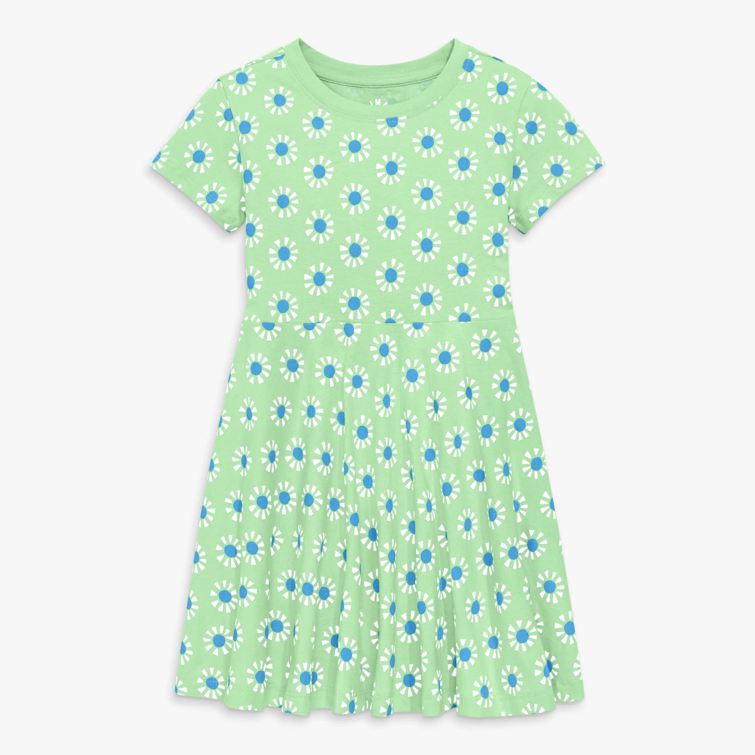 Kids twirly dress in cutout suns