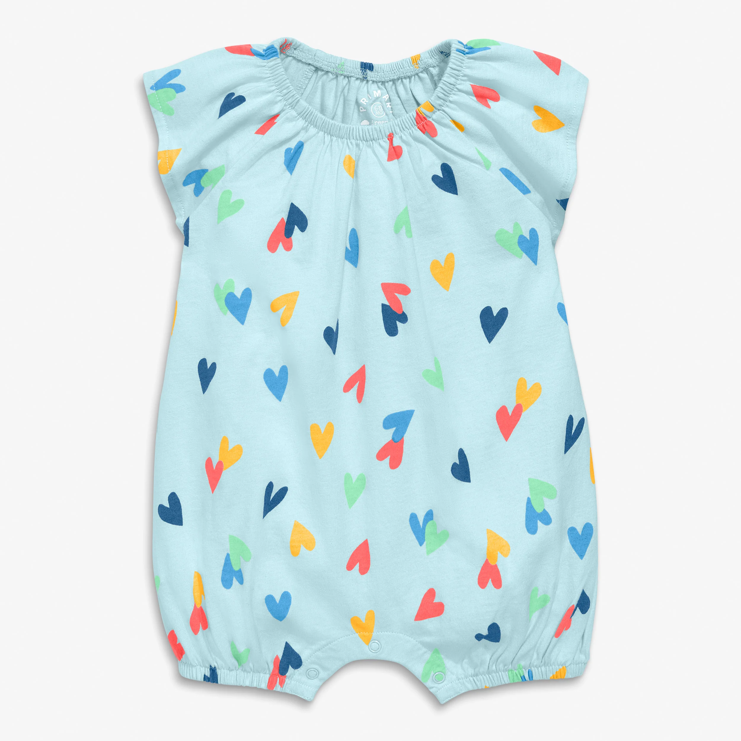 Baby flutter sleeve shortie in confetti hearts