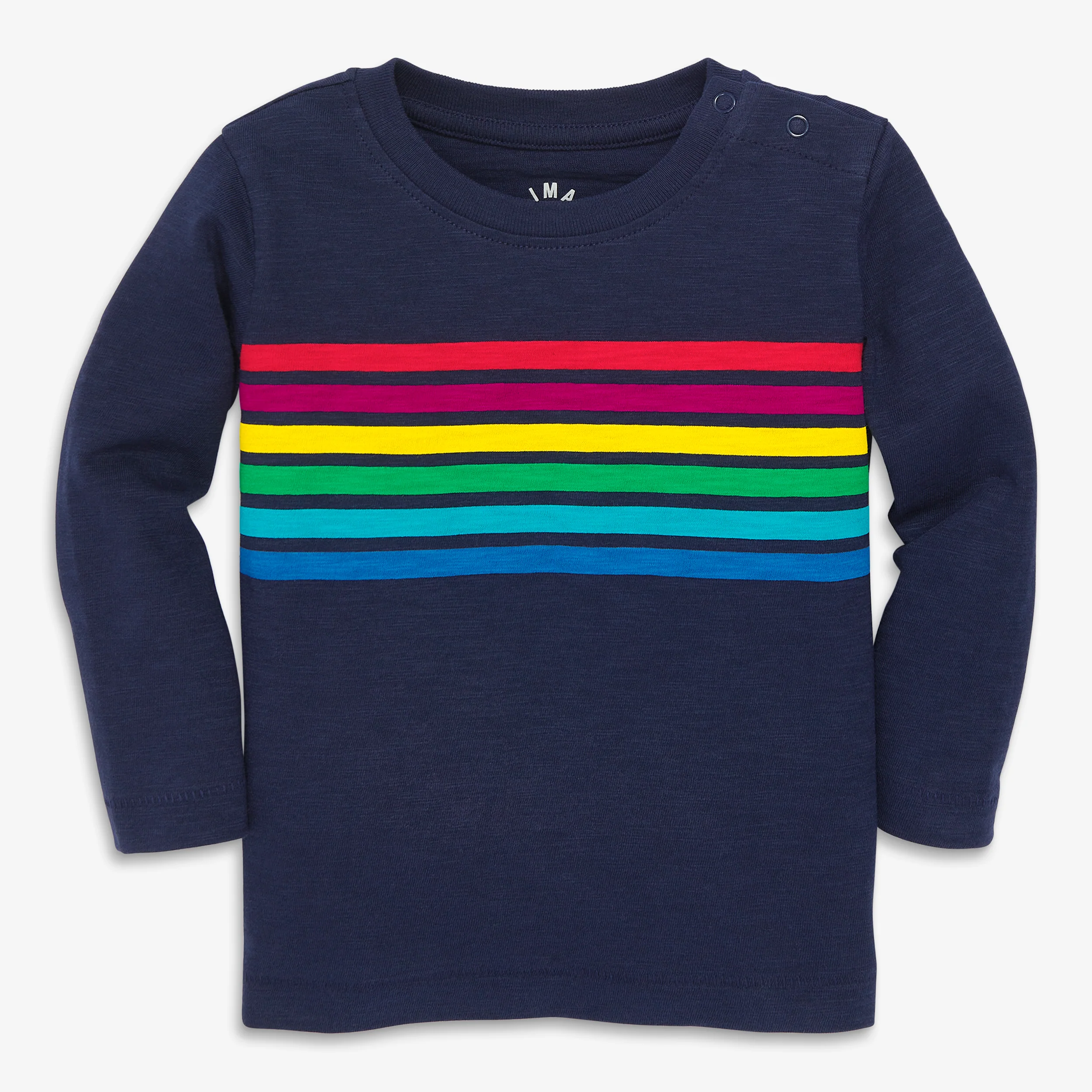 Baby long sleeve rainbow banner tee