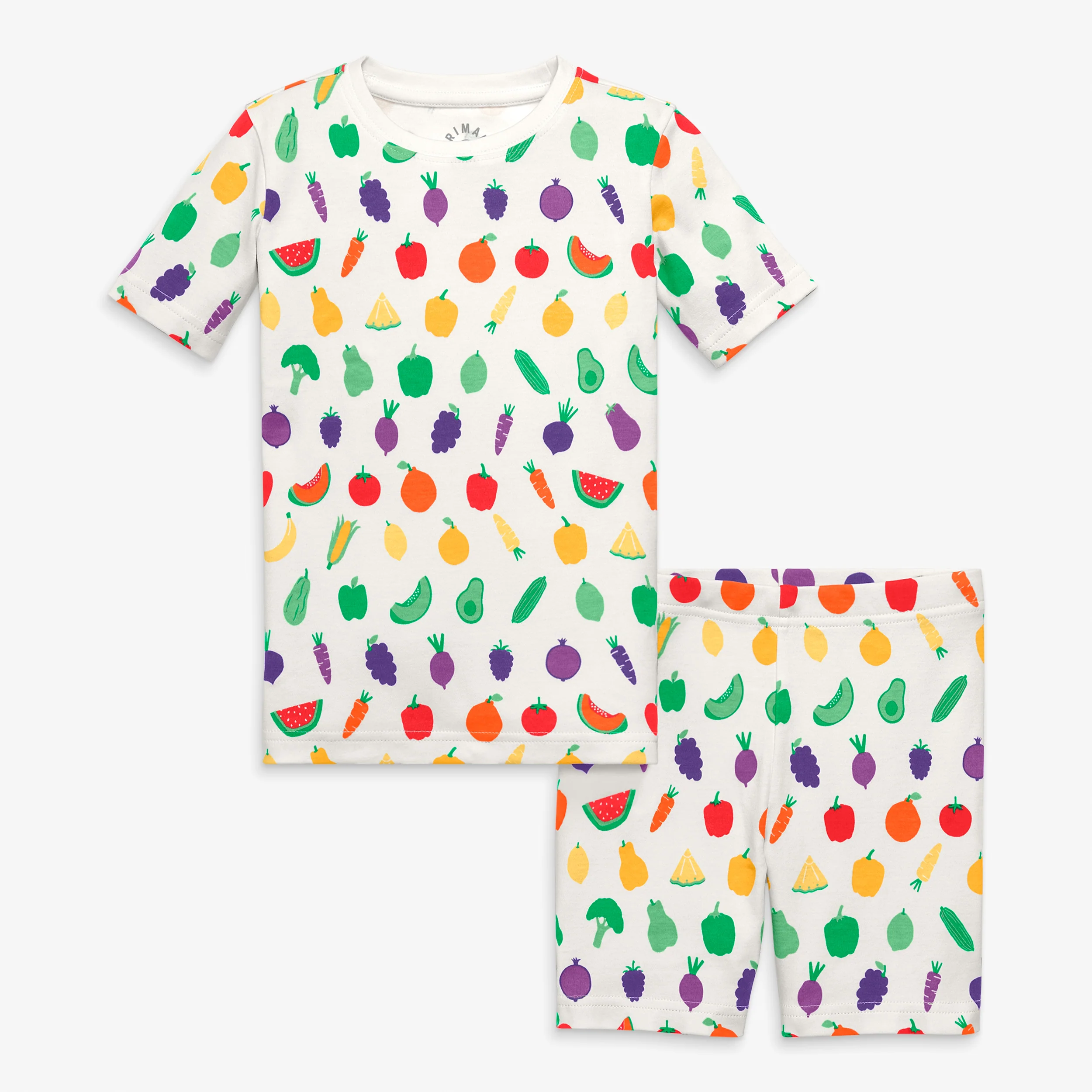 Kids rainbow farm stand organic PJ set