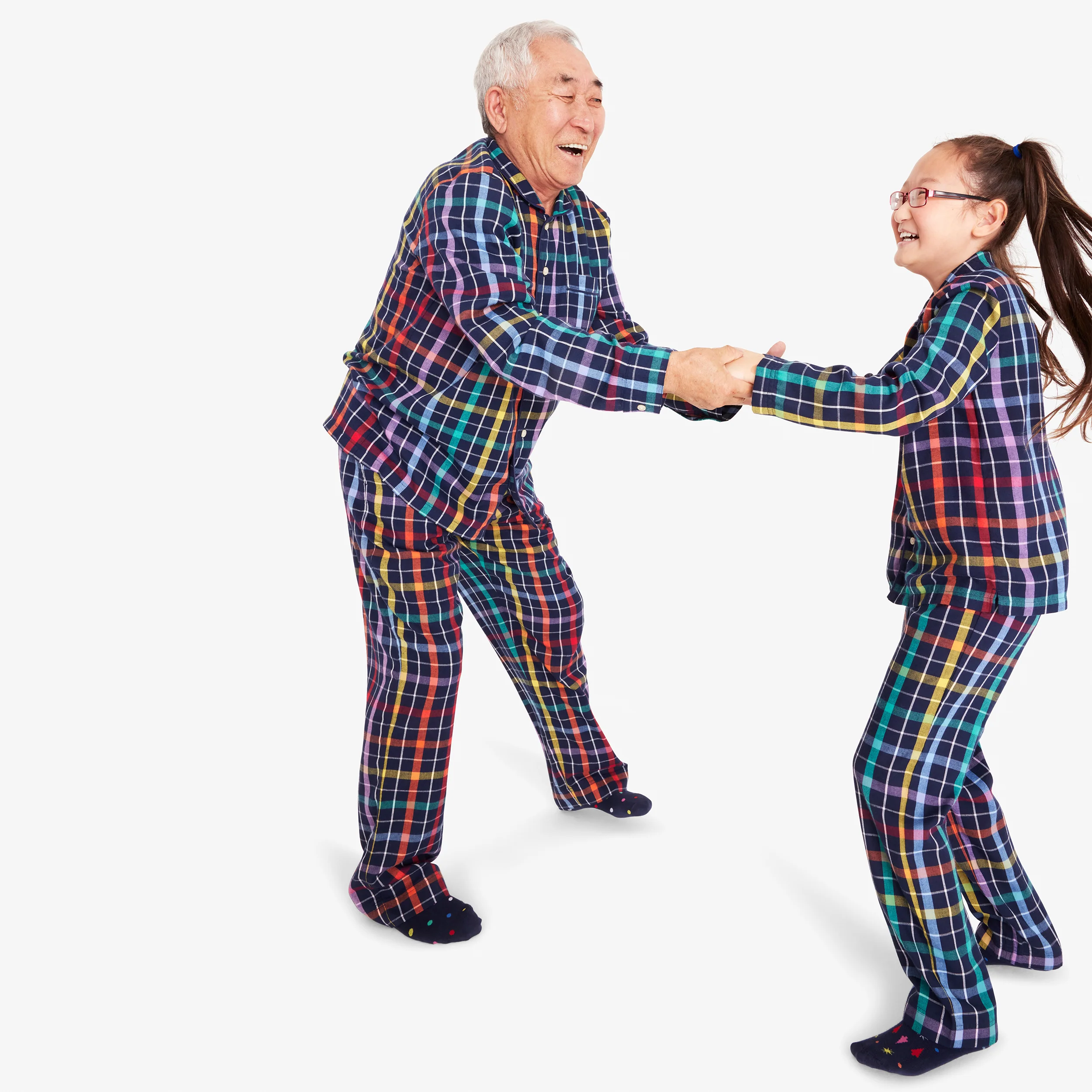 Kids rainbow plaid flannel pj pant