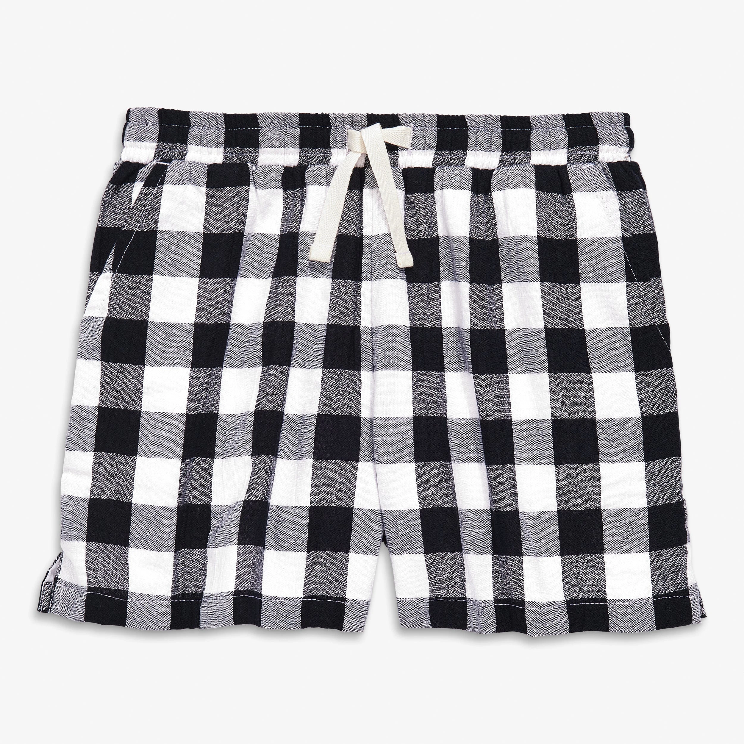 Kids beach short in gingham