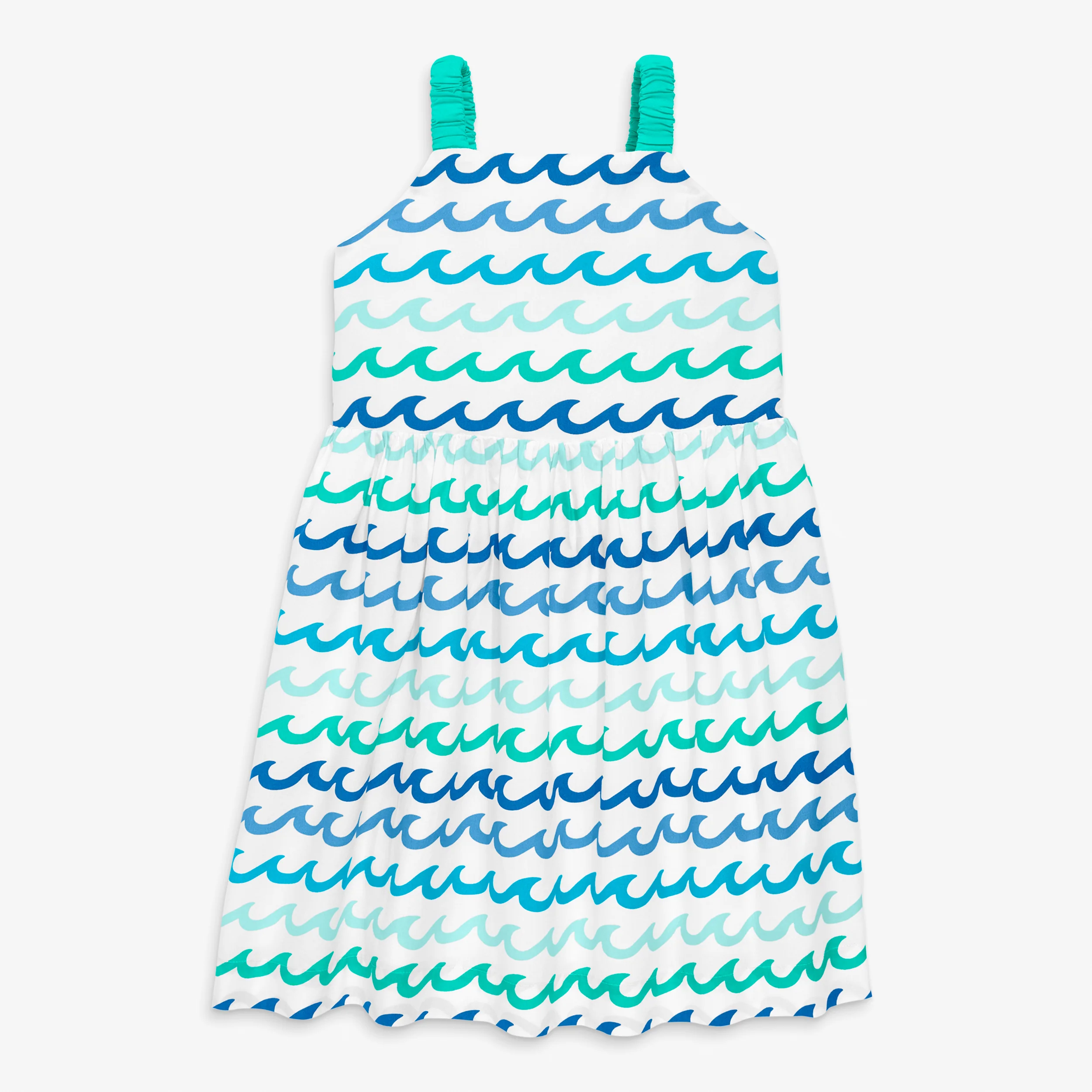 Kids woven tank sundress in sea