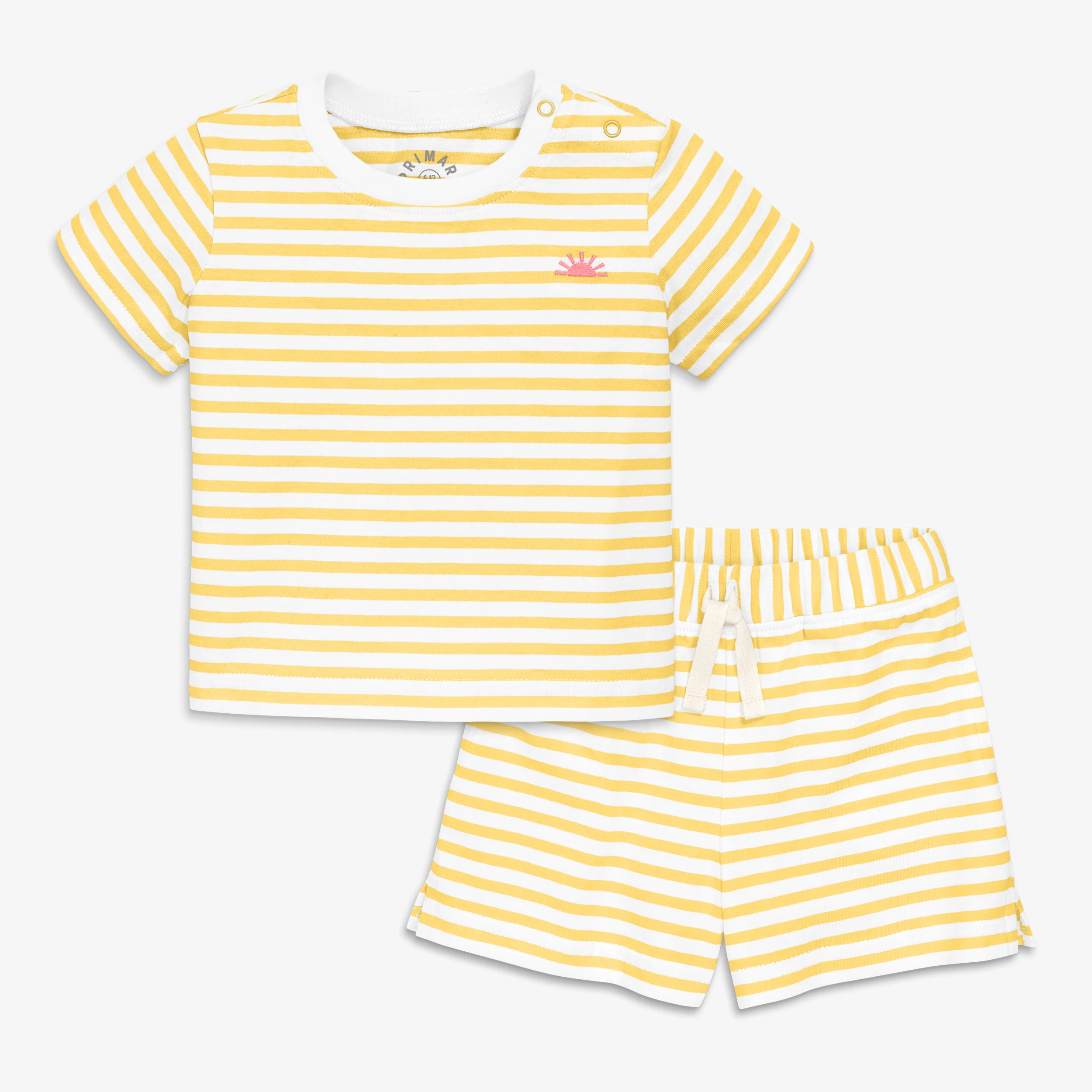 Baby embroidered stripe set