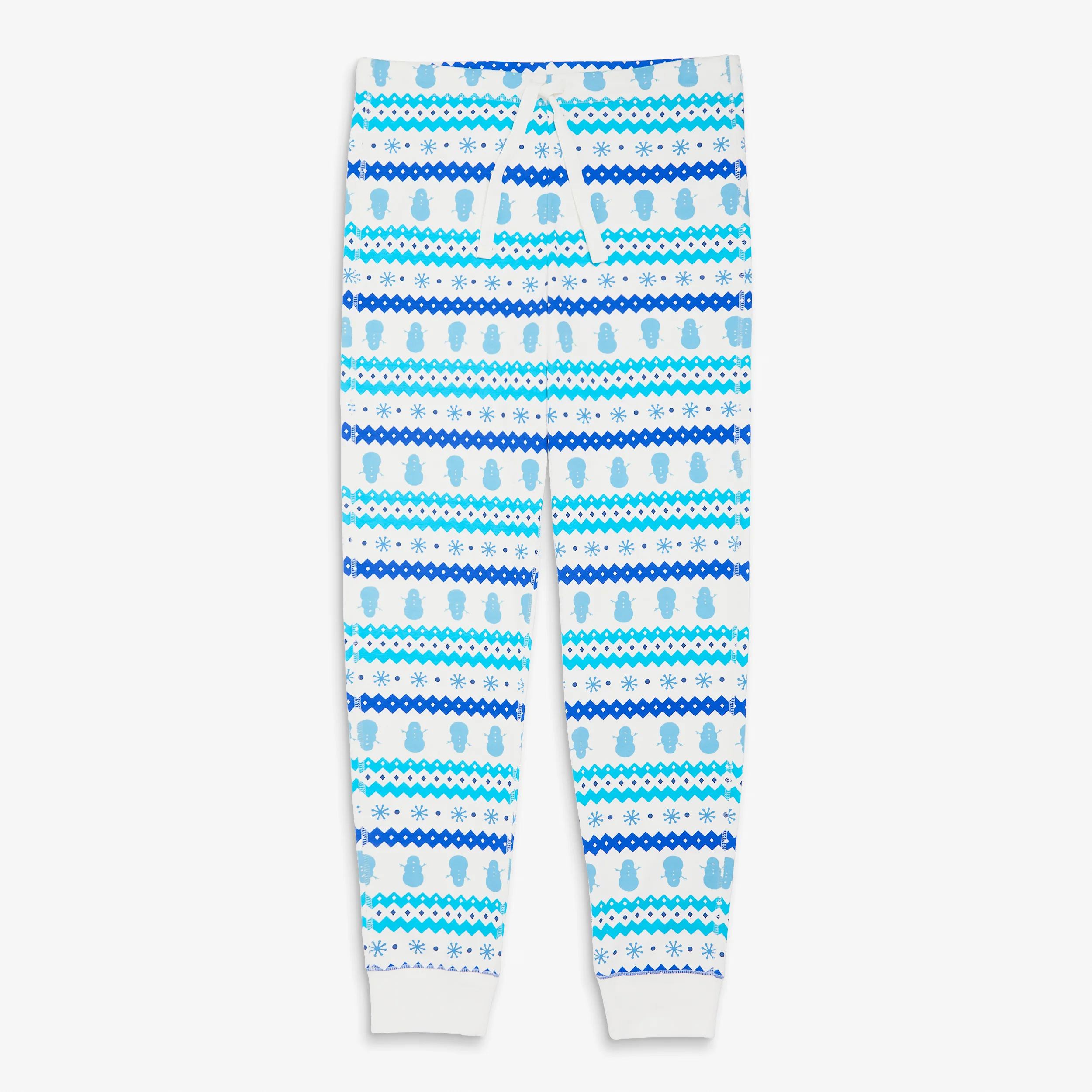 Adult organic pj pant in frosty fair isle (unisex fit)