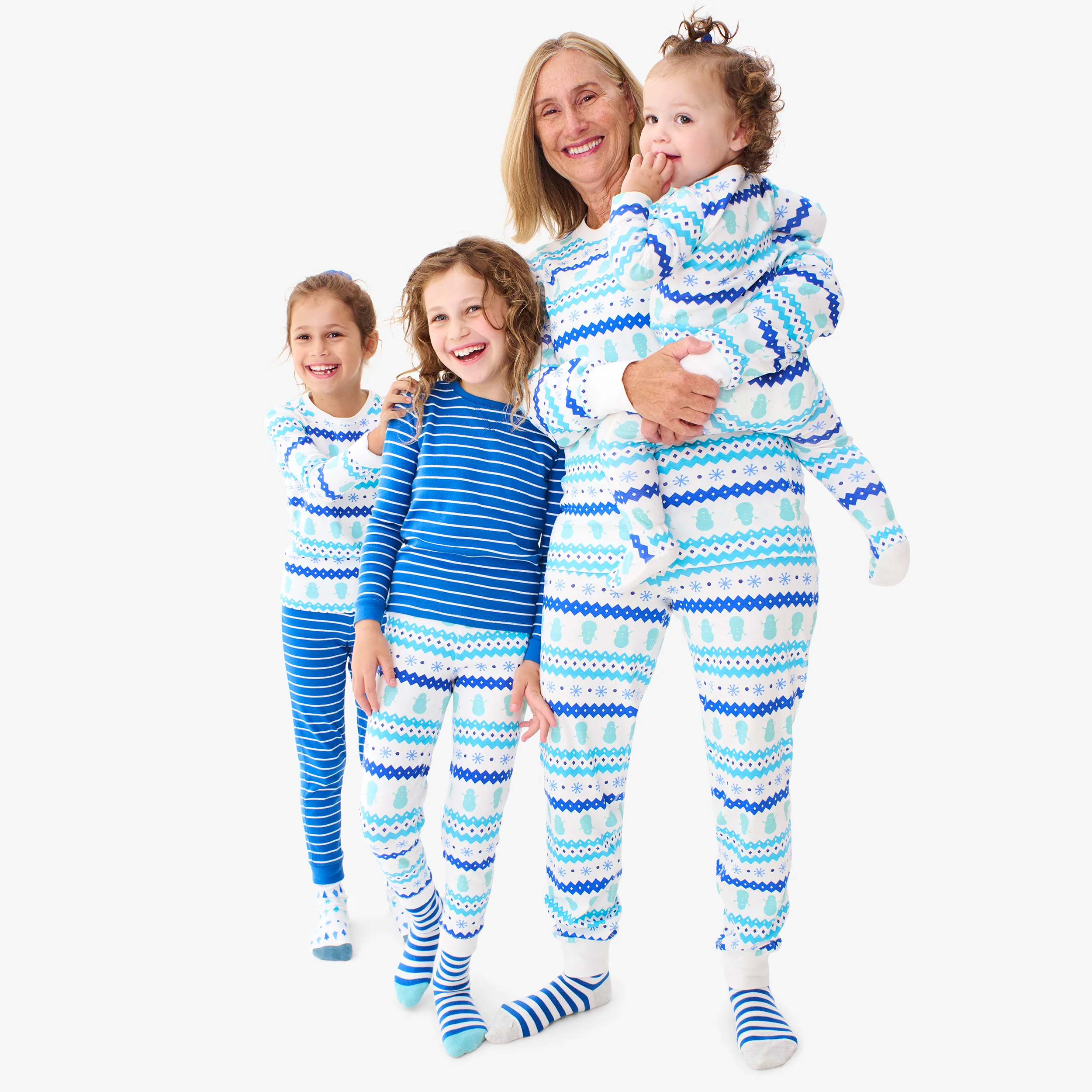 Adult organic pj pant in frosty fair isle (unisex fit)