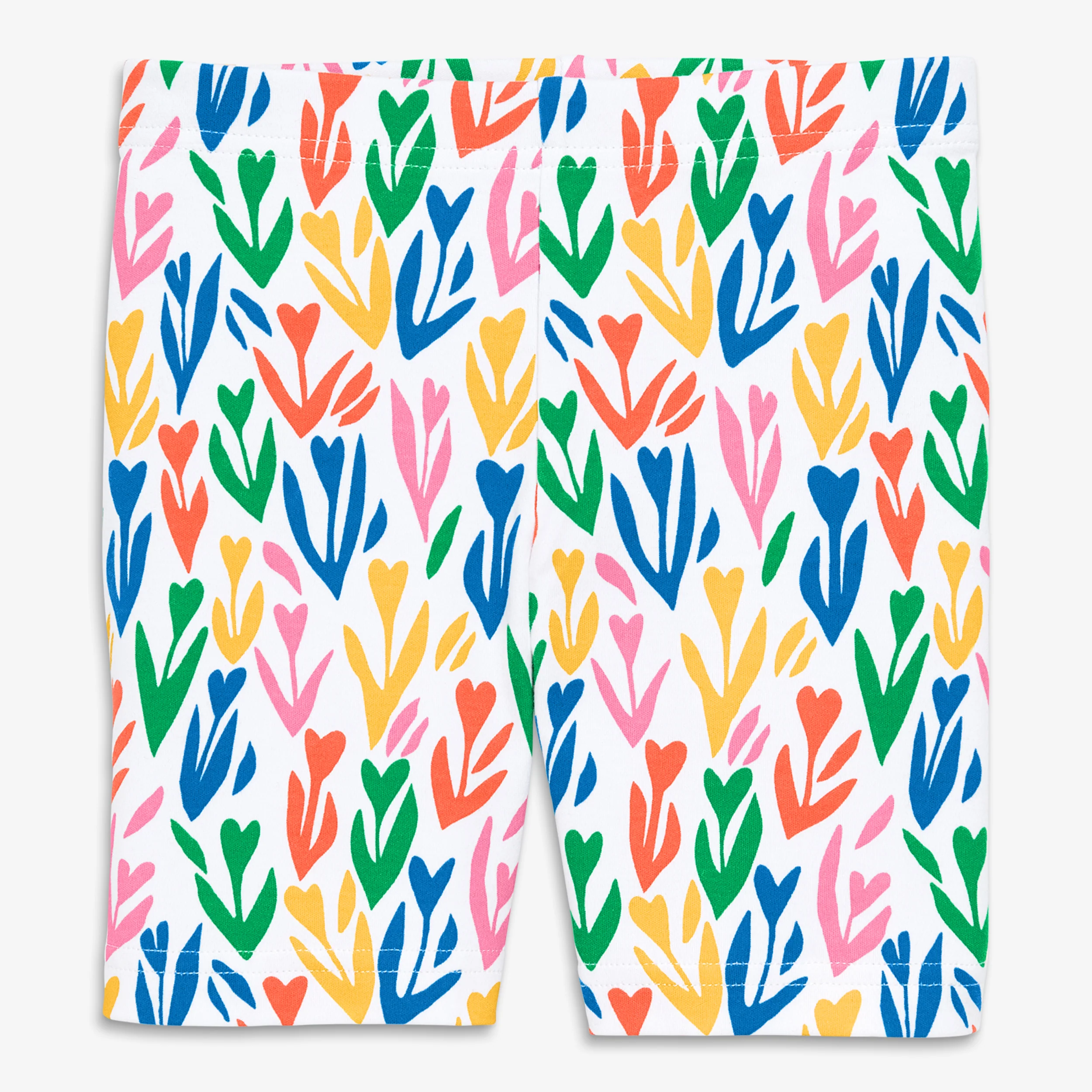 Kids organic PJ short in rainbow tulip fields
