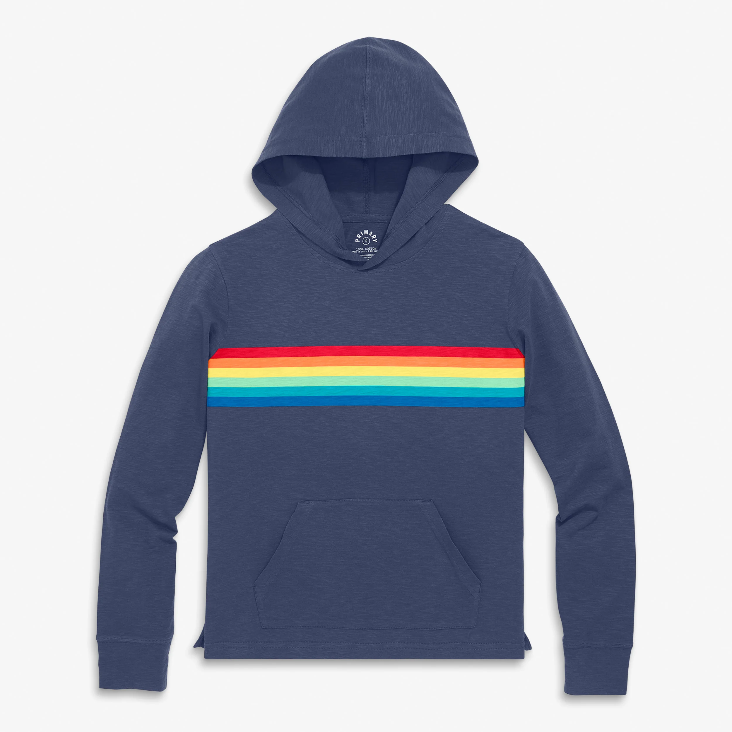 Adult rainbow banner t-shirt hoodie (women's fit)