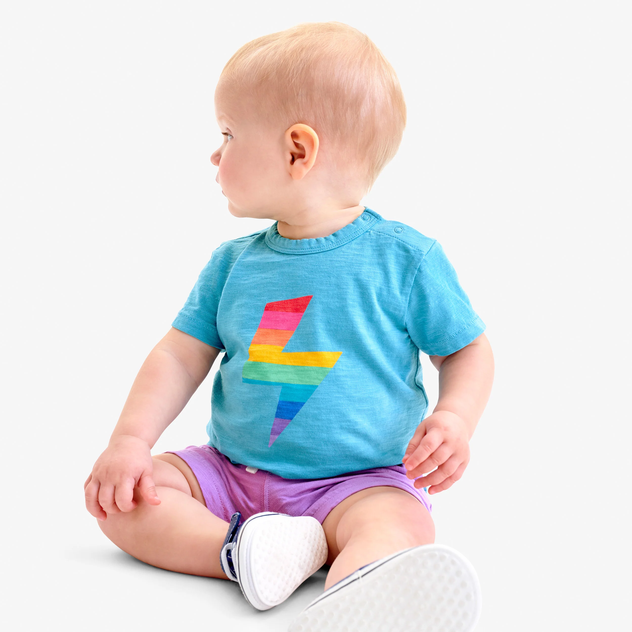 Baby rainbow bolt tee