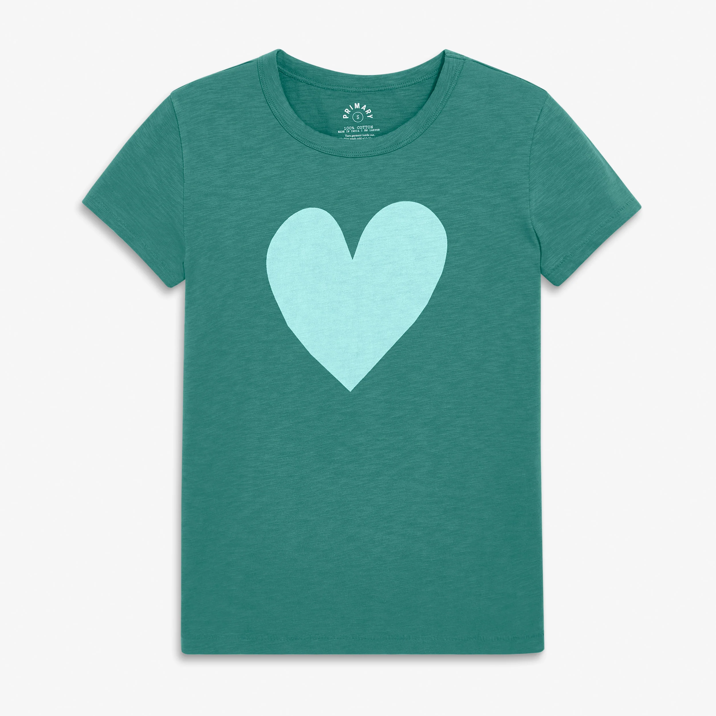 Adult classic slub crewneck heart tee (womenâs fit)