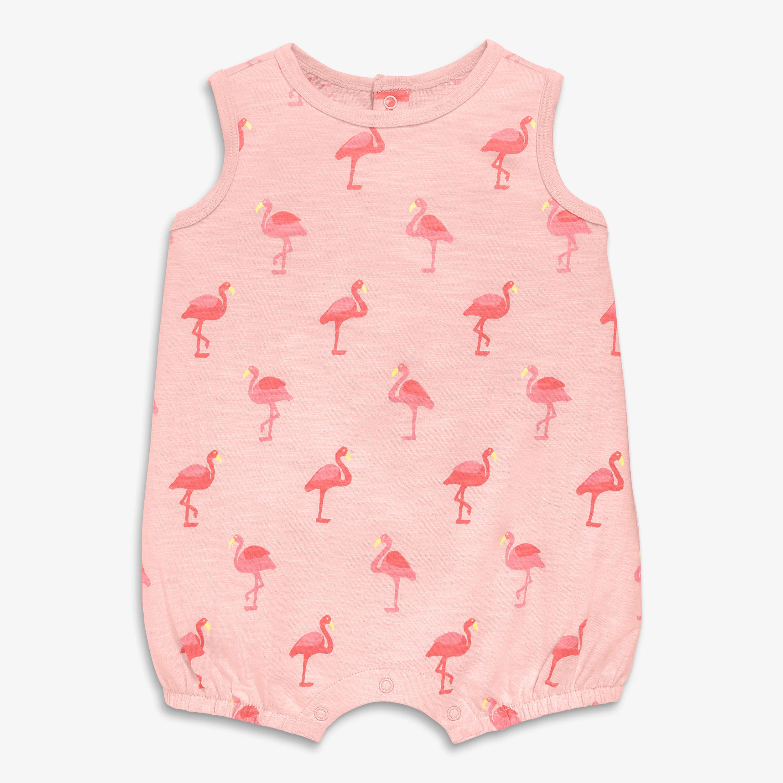 Baby tank bubble shortie in flamingo friends