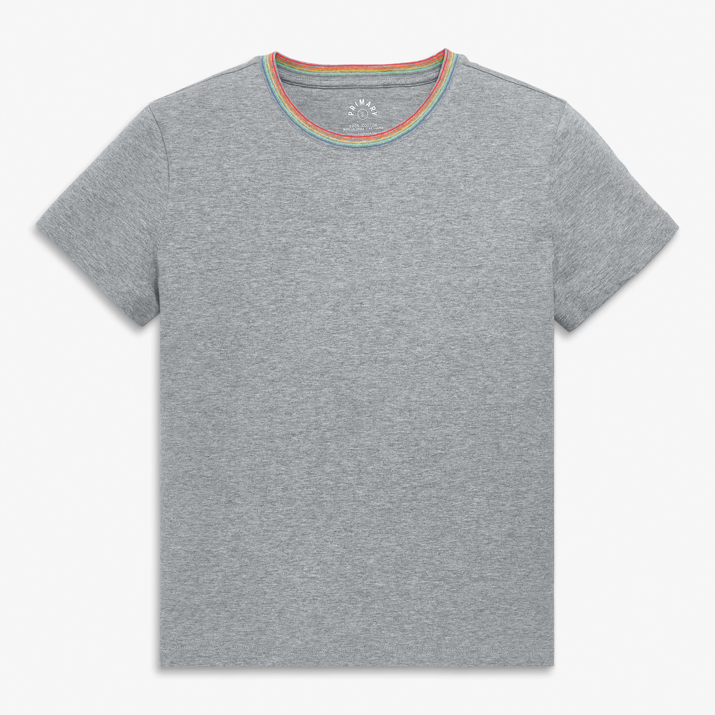 Adult easy rainbow ringer tee (womenâs fit)