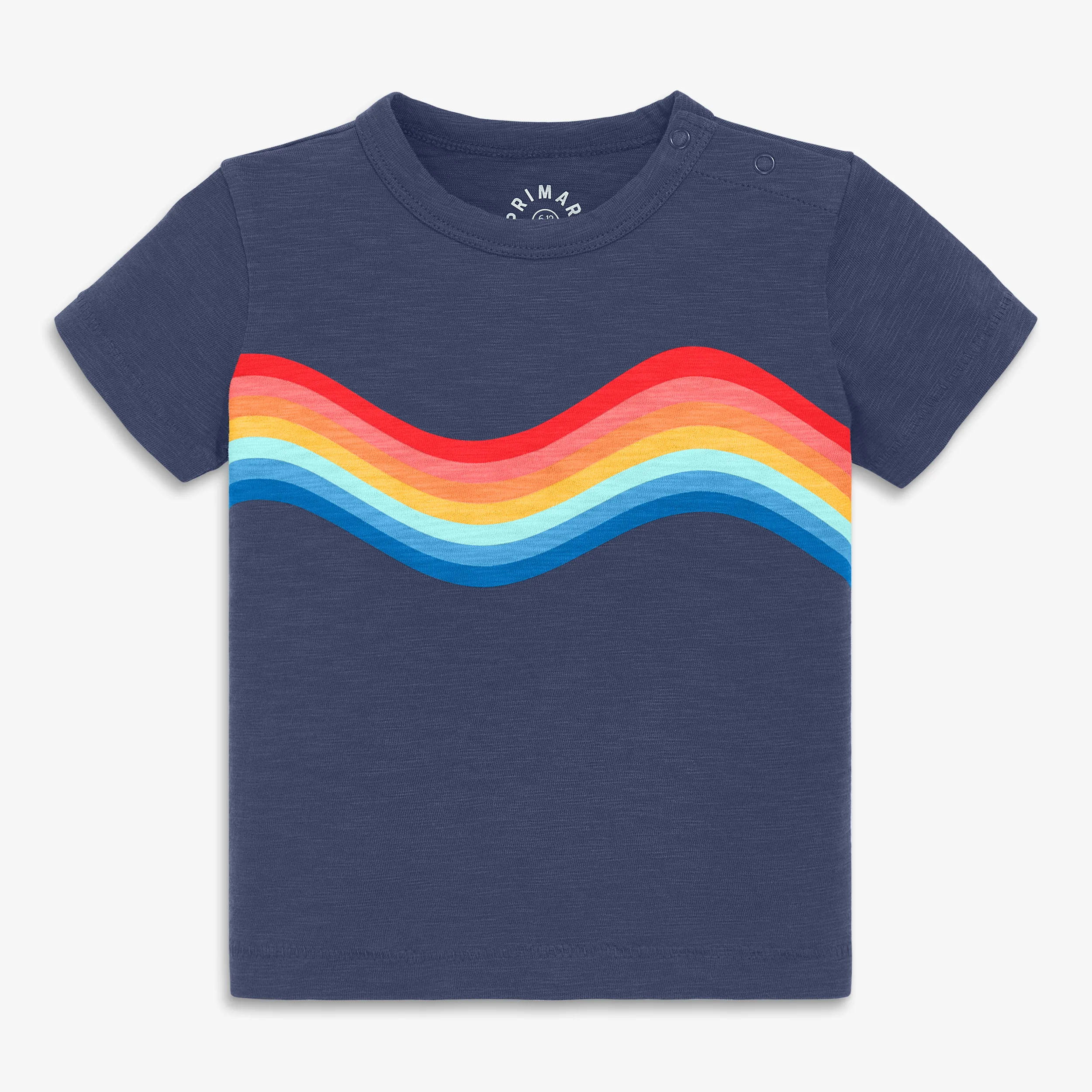Baby rainbow wave tee