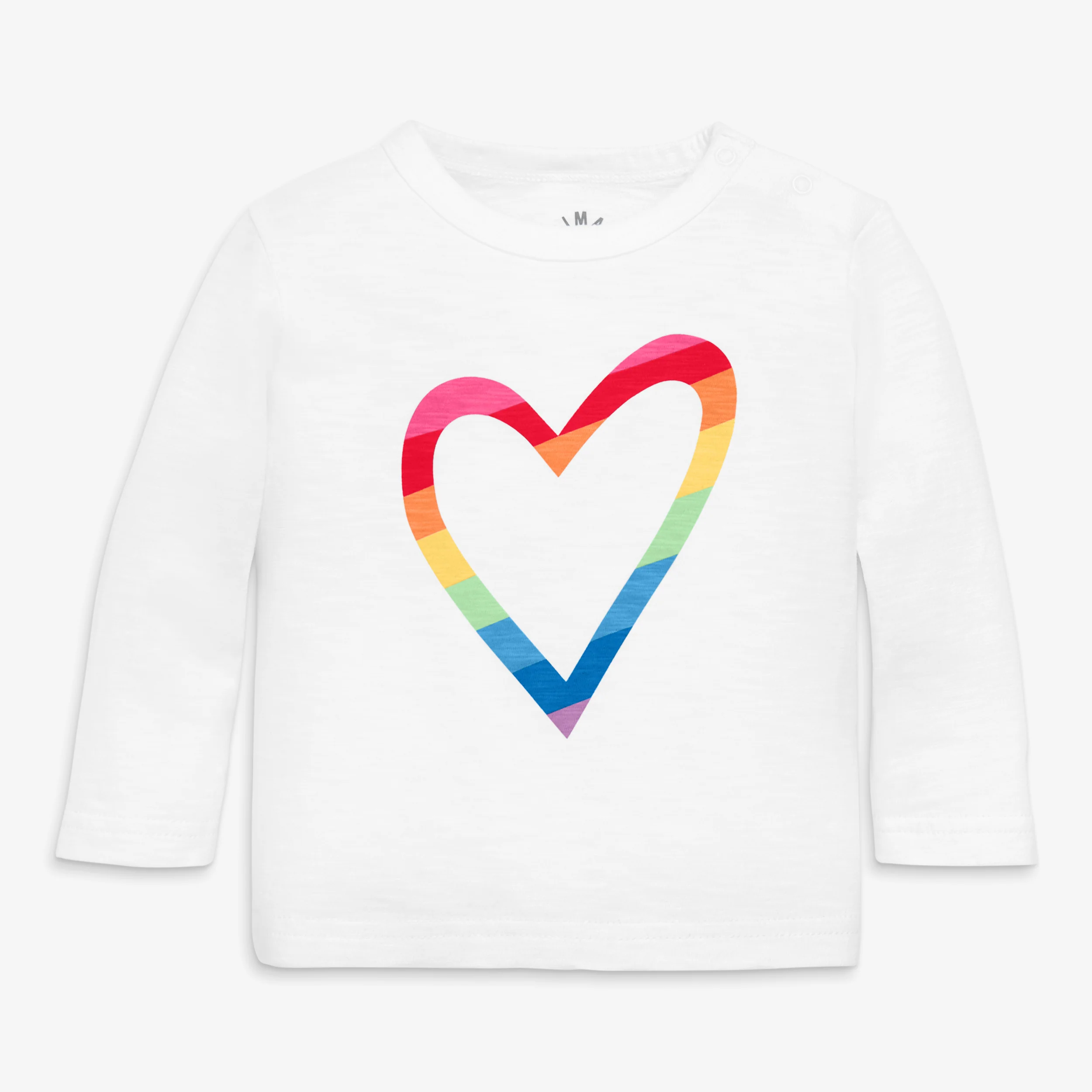 Baby long sleeve cutout heart tee
