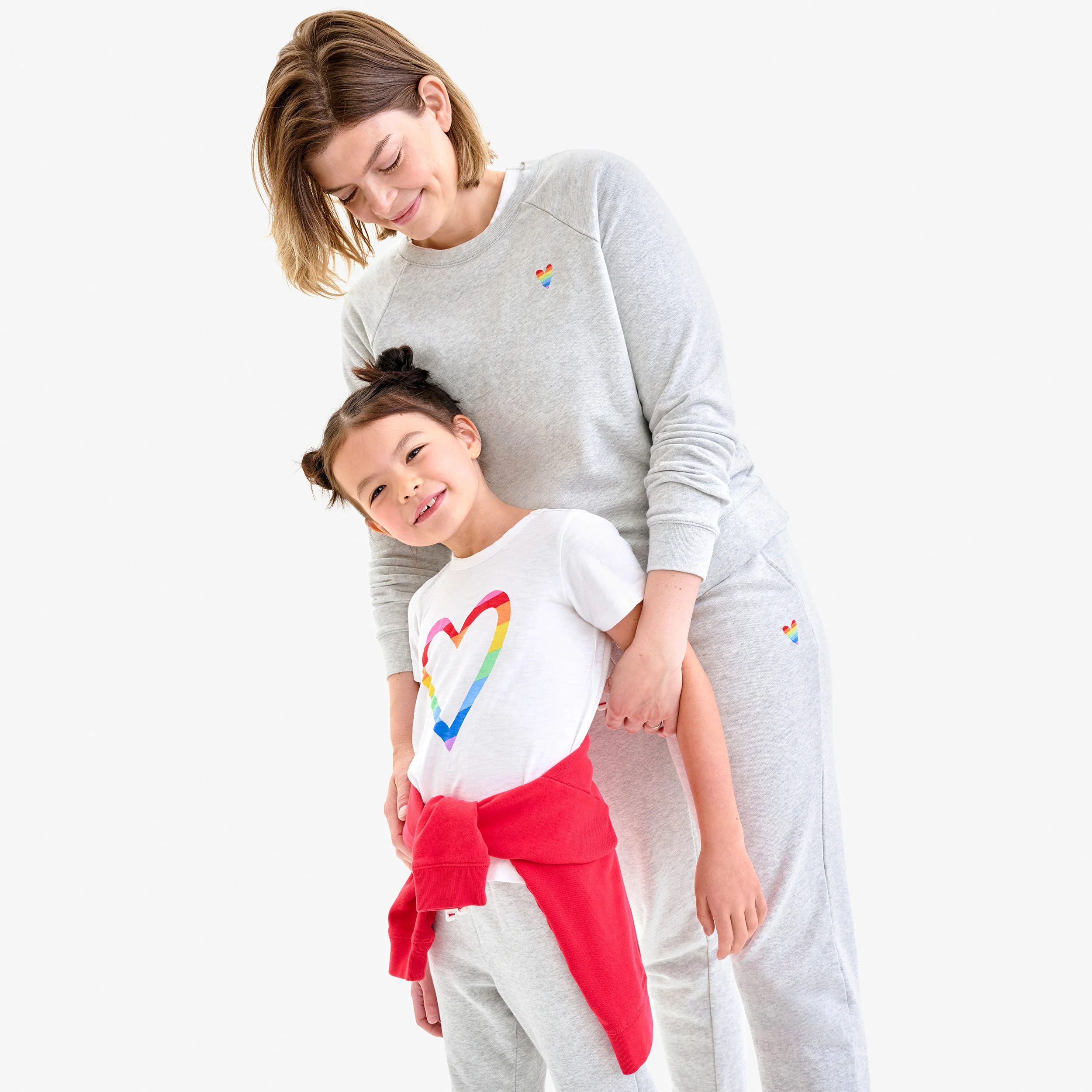 Adult 24/7 embroidered rainbow heart jogger (women’s fit)