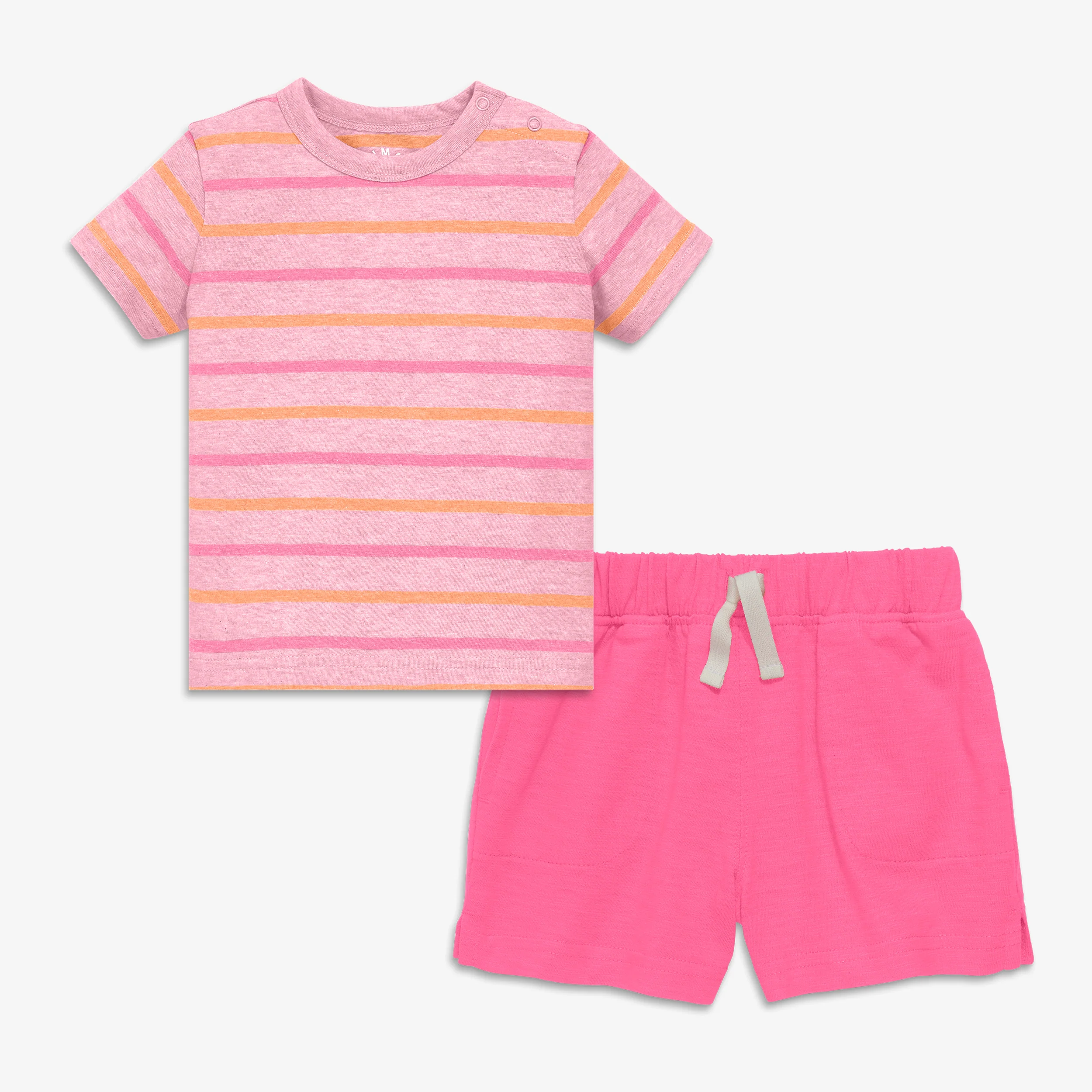 Baby heathered stripe set
