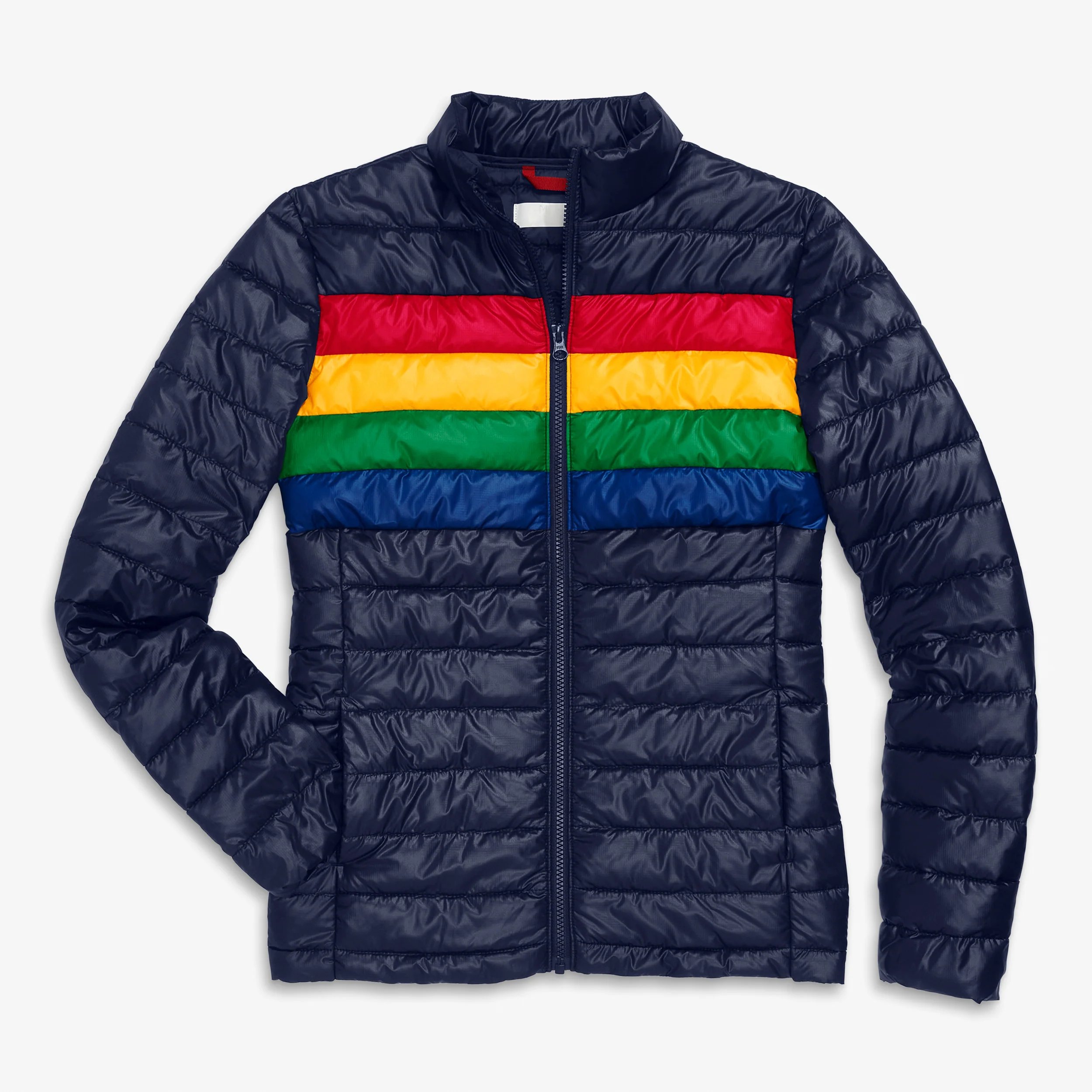Adult lightweight puffer jacket in stripe (women's fit)
