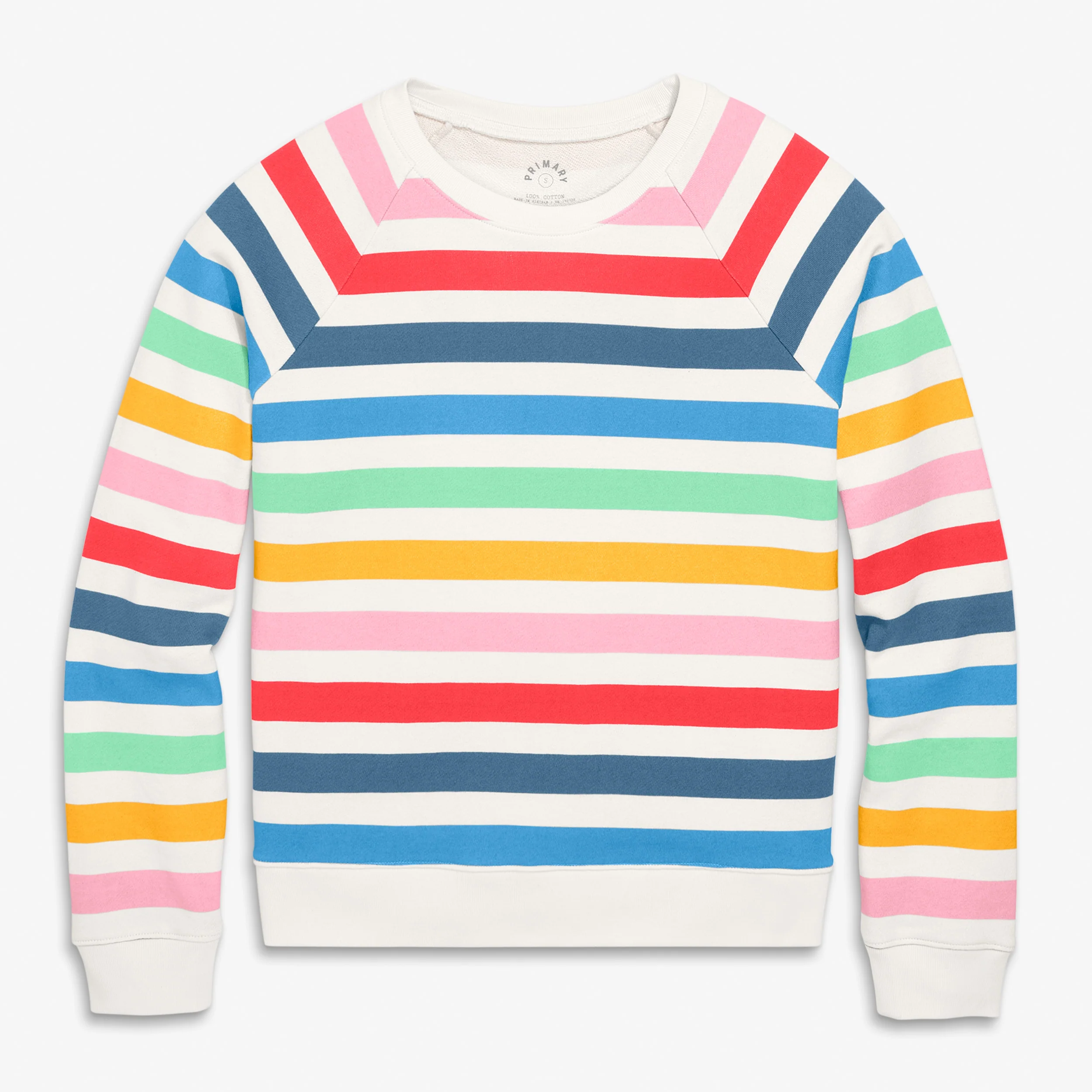 Adult 24/7 sweatshirt in candy stripe (women's fit)